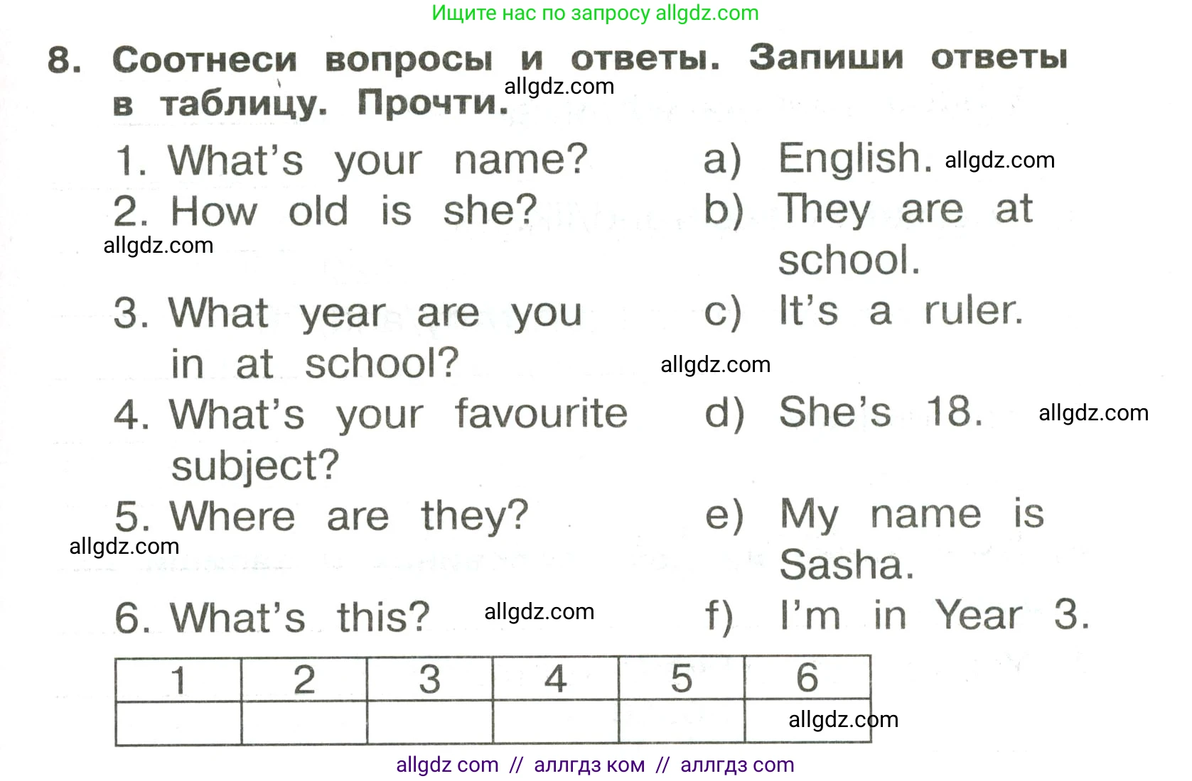 Английский язык (english), 3 класс Сборник упражнений, авторы: Быкова Надежда Ильинична (Bykova Nadezhda), Поспелова Марина Давидовна (Pospelova Marina), издательство Просвещение, Москва, 2023, зелёного цвета, страница 25, номер 8, Условие