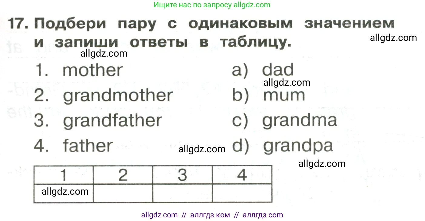 Английский язык (english), 3 класс Сборник упражнений, авторы: Быкова Надежда Ильинична (Bykova Nadezhda), Поспелова Марина Давидовна (Pospelova Marina), издательство Просвещение, Москва, 2023, зелёного цвета, страница 39, номер 17, Условие