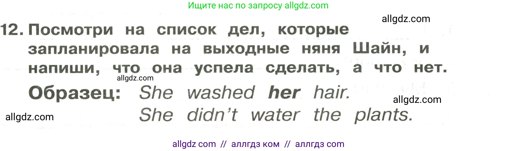 Английский язык (english), 3 класс Сборник упражнений, авторы: Быкова Надежда Ильинична (Bykova Nadezhda), Поспелова Марина Давидовна (Pospelova Marina), издательство Просвещение, Москва, 2023, зелёного цвета, страница 67, номер 12, Условие