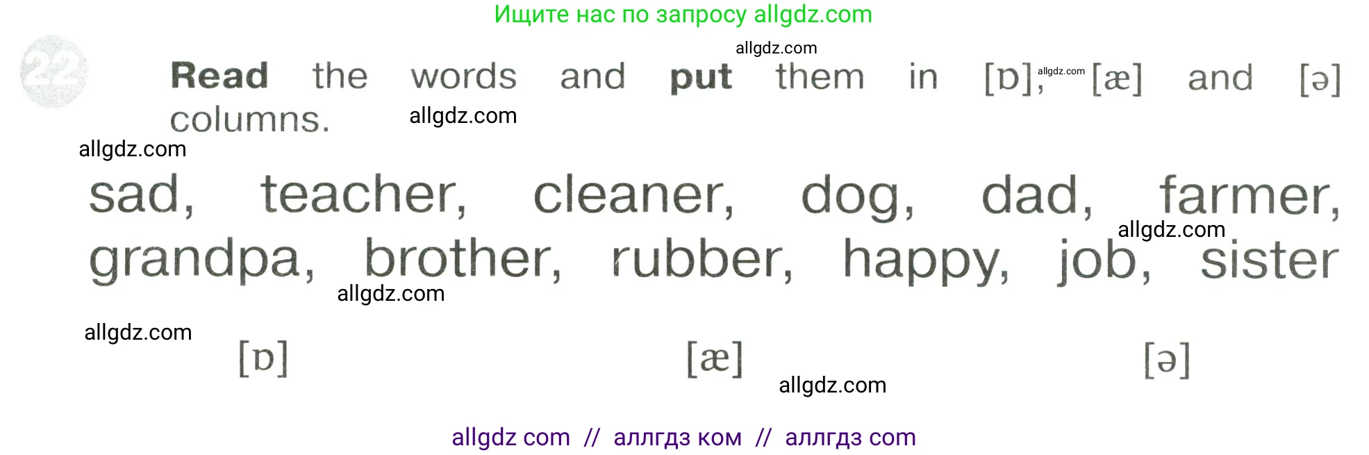 Английский язык (english), 3 класс Сборник упражнений, автор: Котова Марина Петровна, издательство Просвещение, Москва, 2024, белого цвета, страница 25, номер 22, Условие