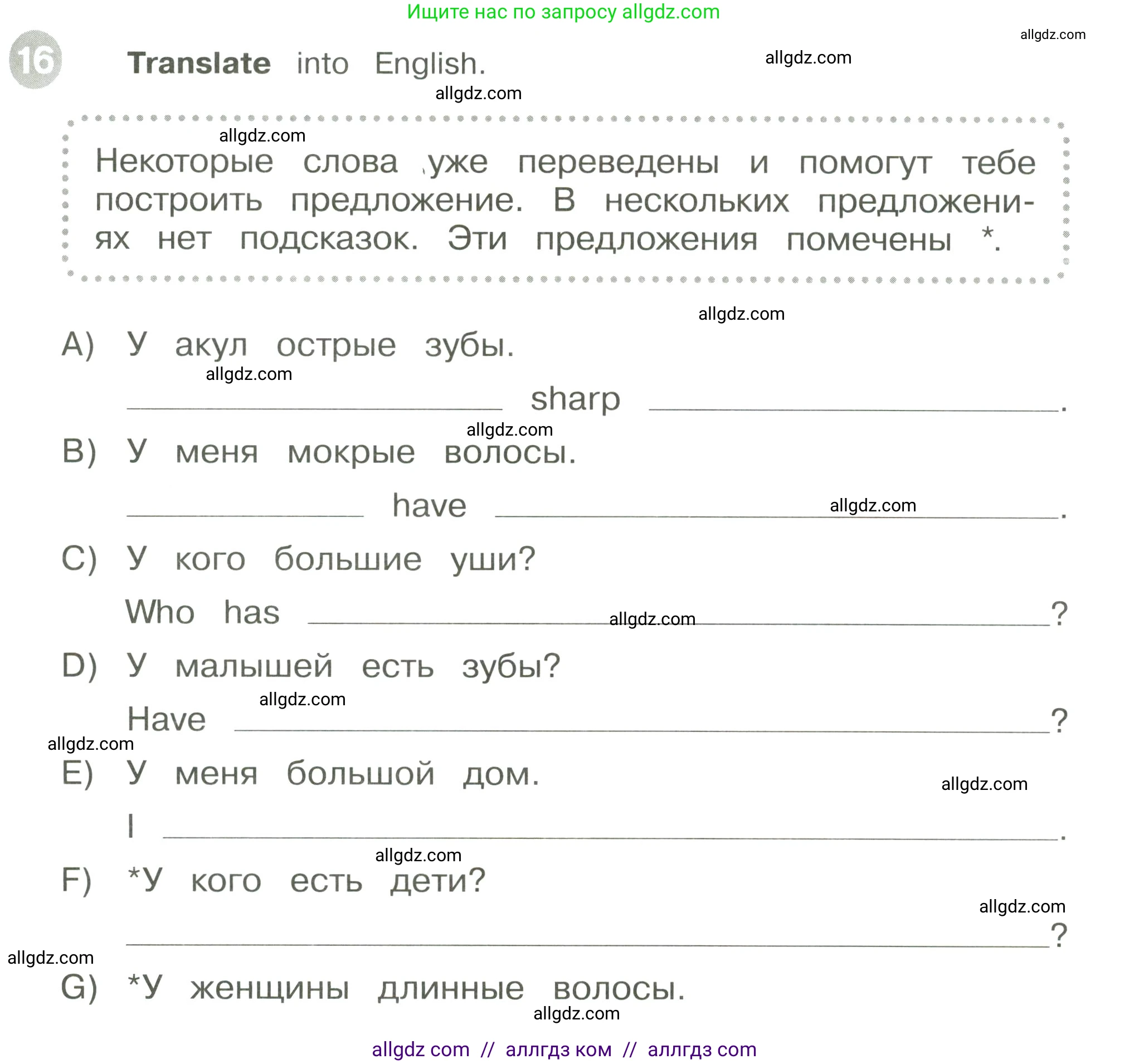 Английский язык (english), 3 класс Сборник упражнений, автор: Котова Марина Петровна, издательство Просвещение, Москва, 2024, белого цвета, страница 41, номер 16, Условие