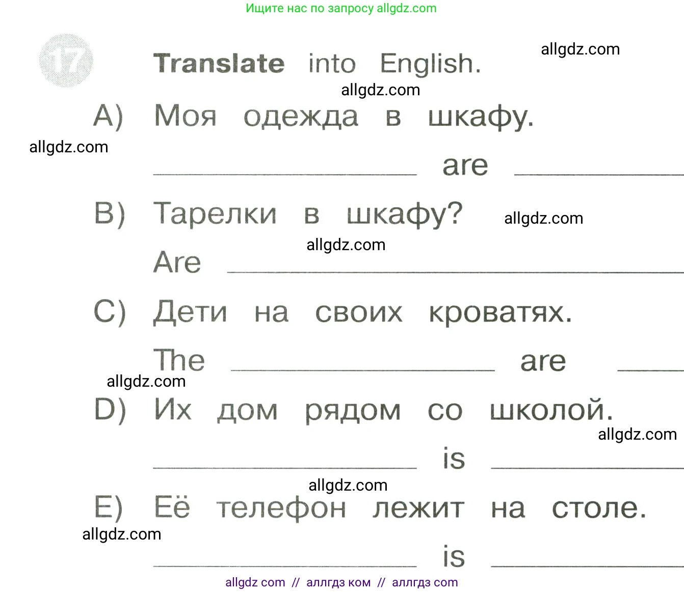 Английский язык (english), 3 класс Сборник упражнений, автор: Котова Марина Петровна, издательство Просвещение, Москва, 2024, белого цвета, страница 58, номер 17, Условие