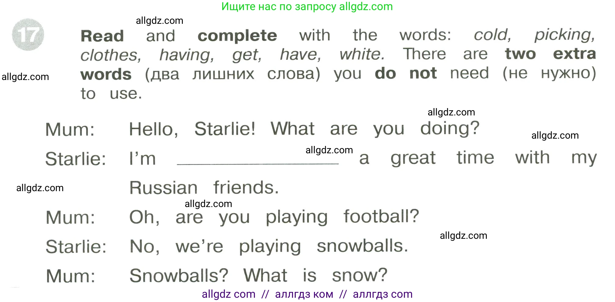 Английский язык (english), 3 класс Сборник упражнений, автор: Котова Марина Петровна, издательство Просвещение, Москва, 2024, белого цвета, страница 78, номер 17, Условие