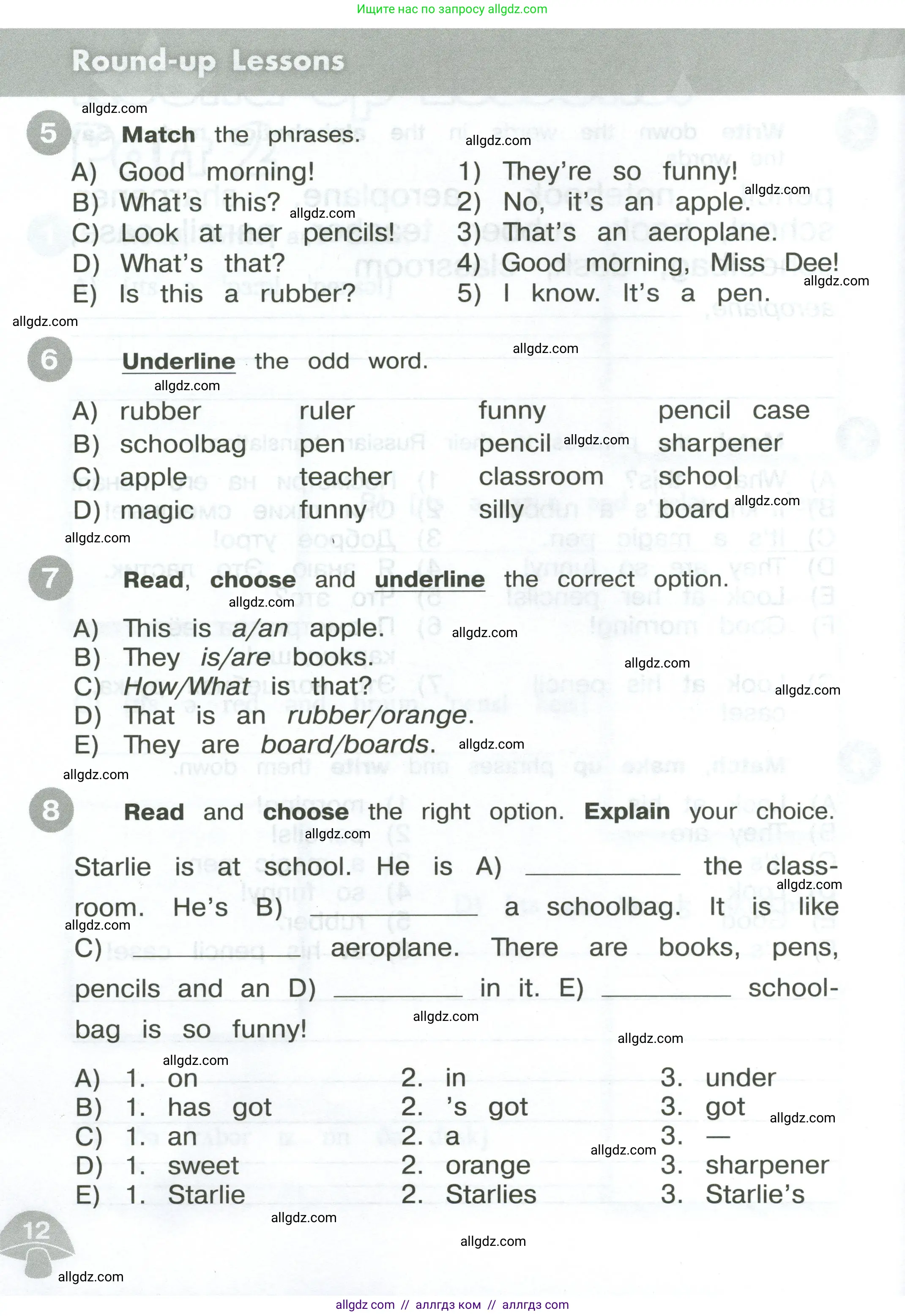 Английский язык (english), 3 класс Сборник упражнений, автор: Котова Марина Петровна, издательство Просвещение, Москва, 2024, белого цвета, страница 12