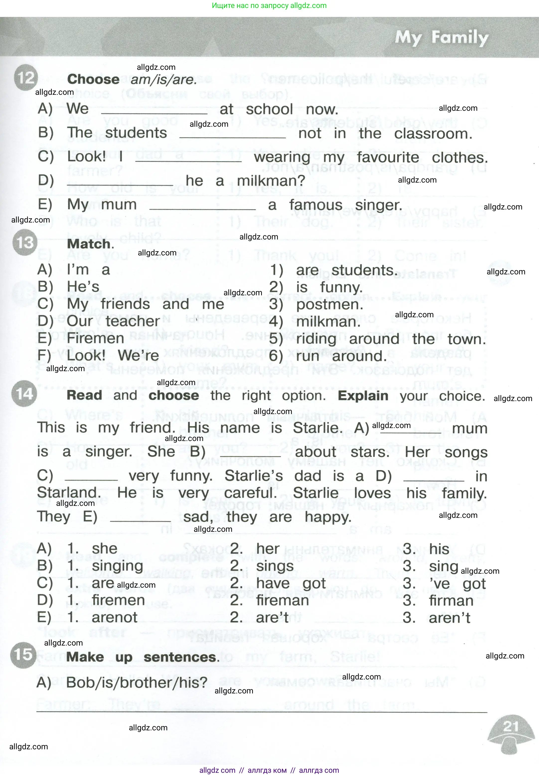 Английский язык (english), 3 класс Сборник упражнений, автор: Котова Марина Петровна, издательство Просвещение, Москва, 2024, белого цвета, страница 21
