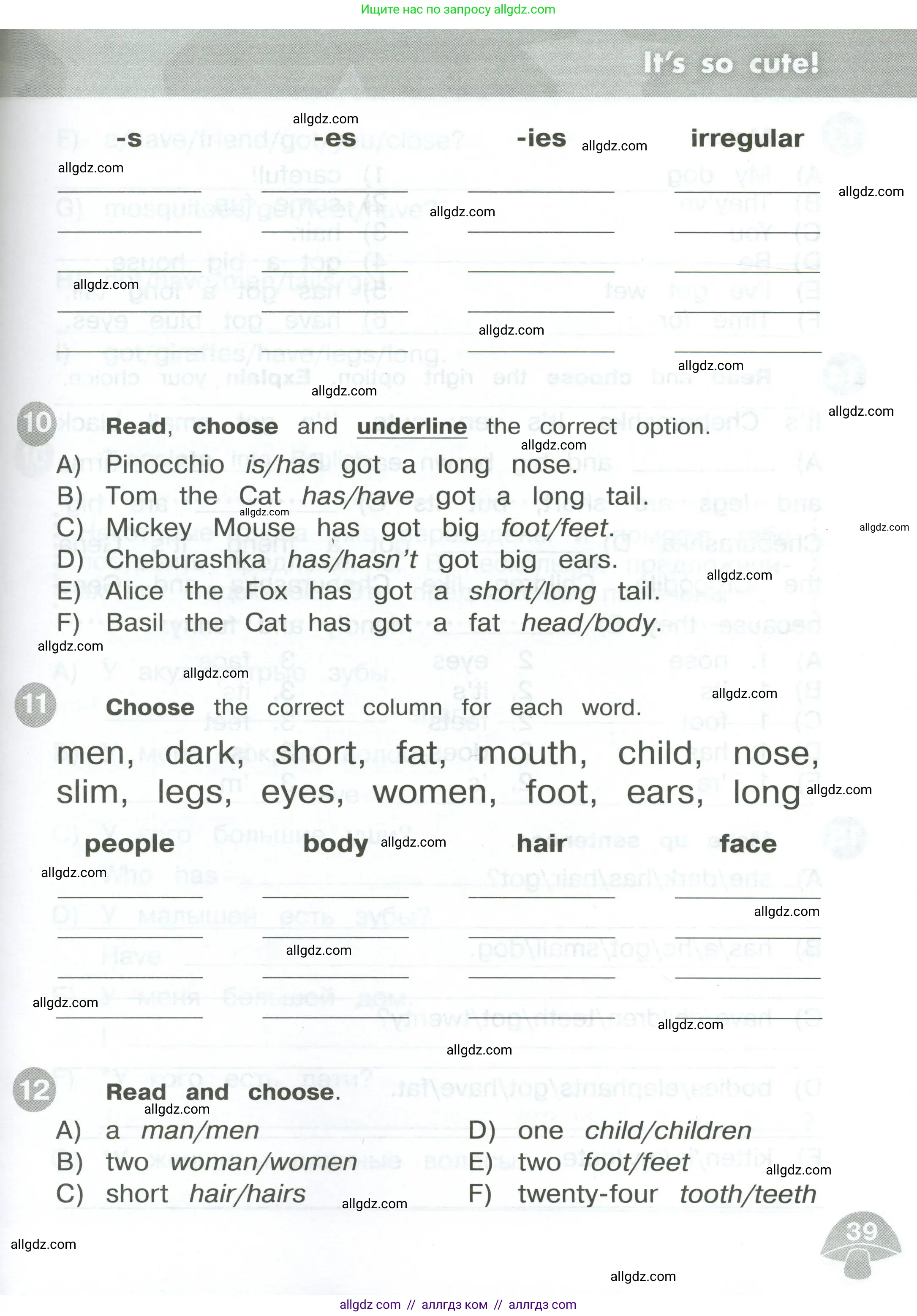 Английский язык (english), 3 класс Сборник упражнений, автор: Котова Марина Петровна, издательство Просвещение, Москва, 2024, белого цвета, страница 39