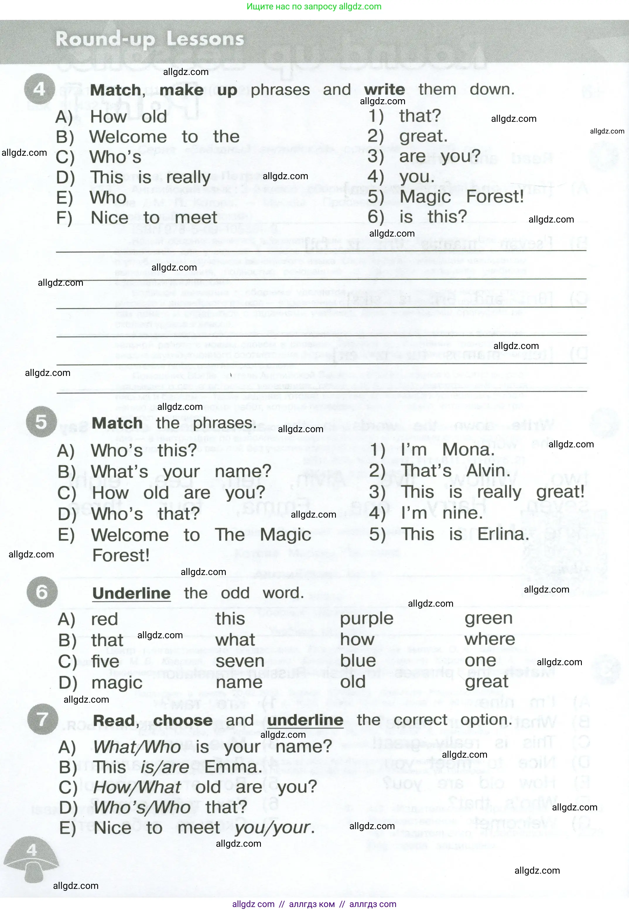 Английский язык (english), 3 класс Сборник упражнений, автор: Котова Марина Петровна, издательство Просвещение, Москва, 2024, белого цвета, страница 4