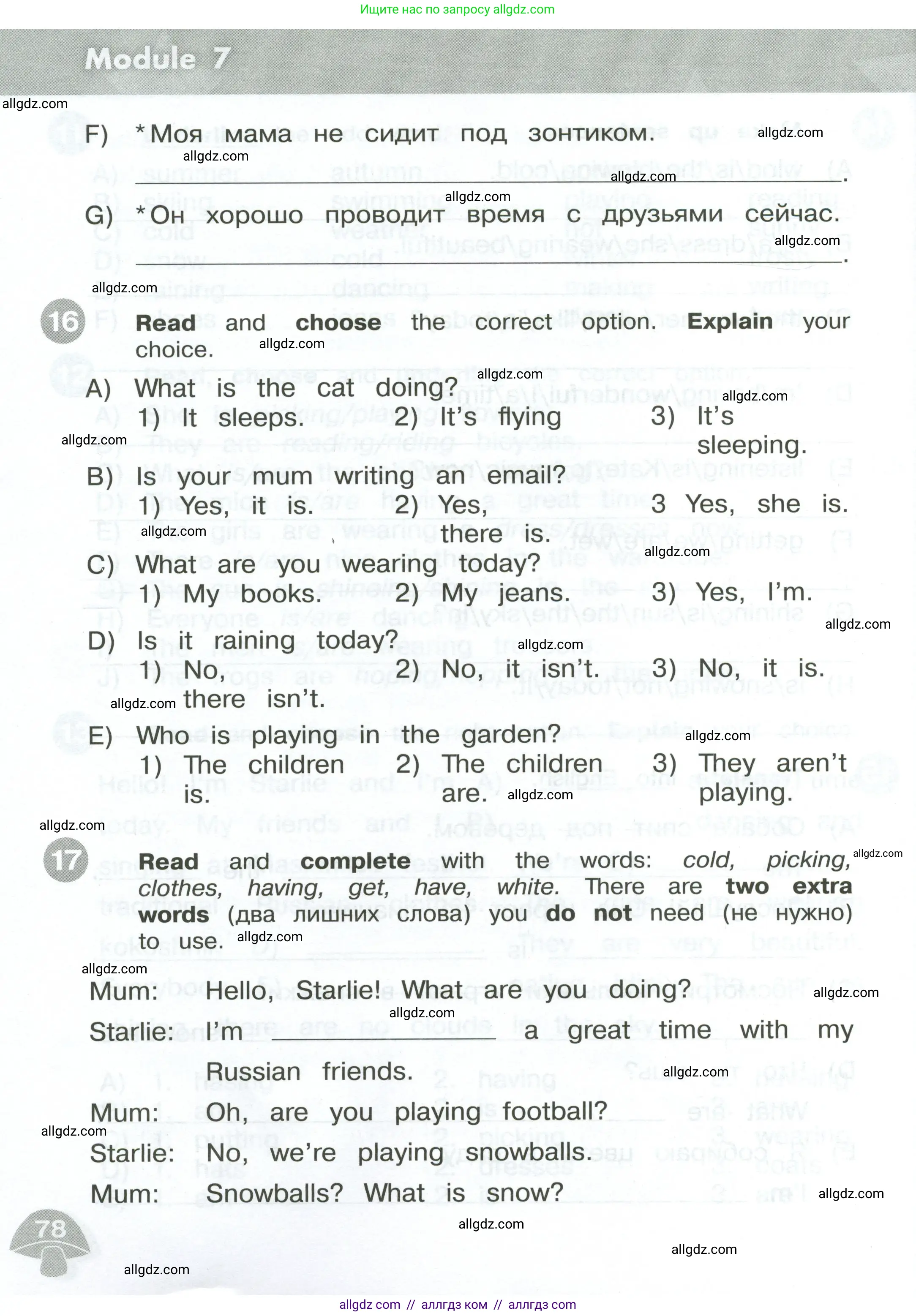 Английский язык (english), 3 класс Сборник упражнений, автор: Котова Марина Петровна, издательство Просвещение, Москва, 2024, белого цвета, страница 78