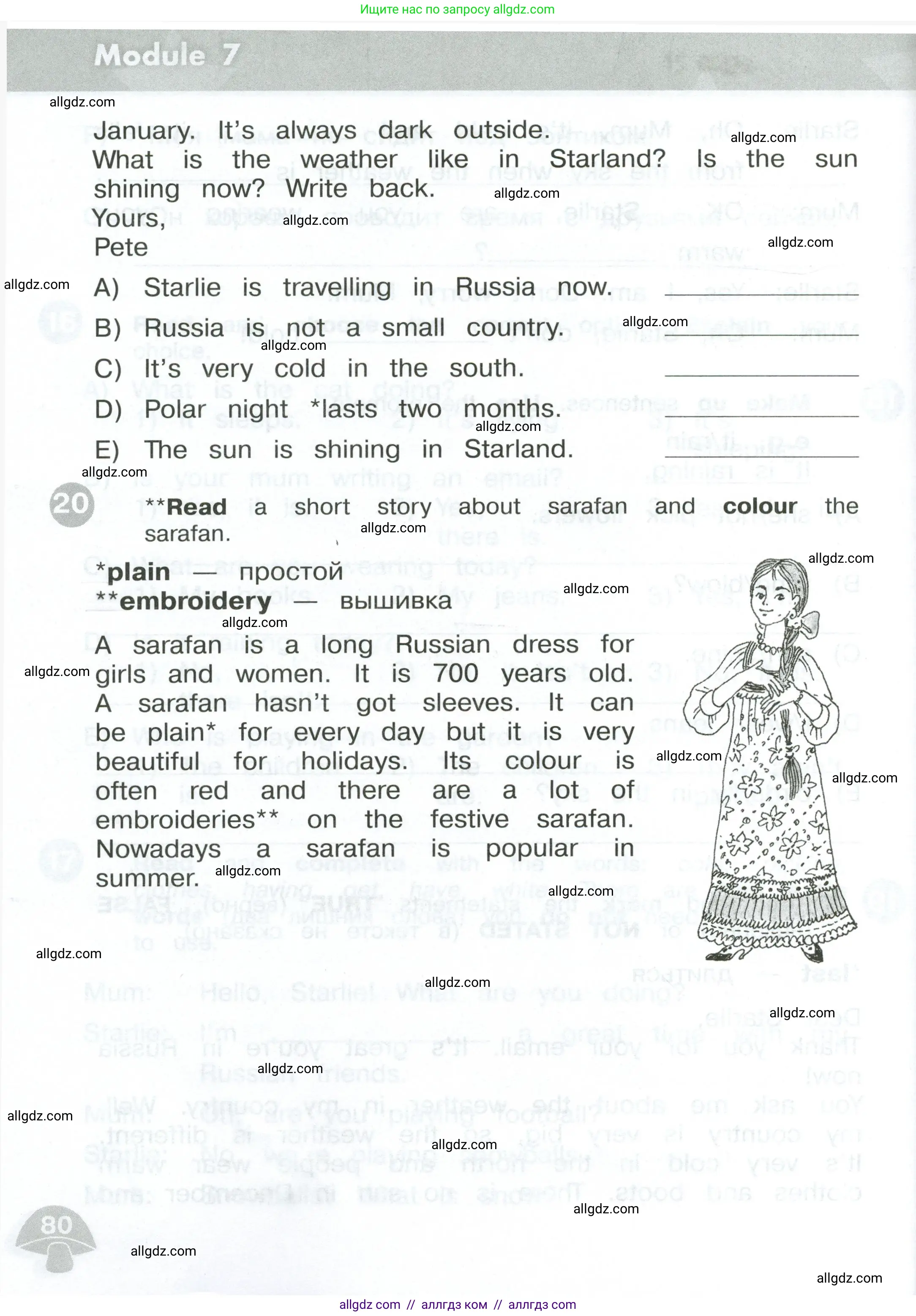 Английский язык (english), 3 класс Сборник упражнений, автор: Котова Марина Петровна, издательство Просвещение, Москва, 2024, белого цвета, страница 80