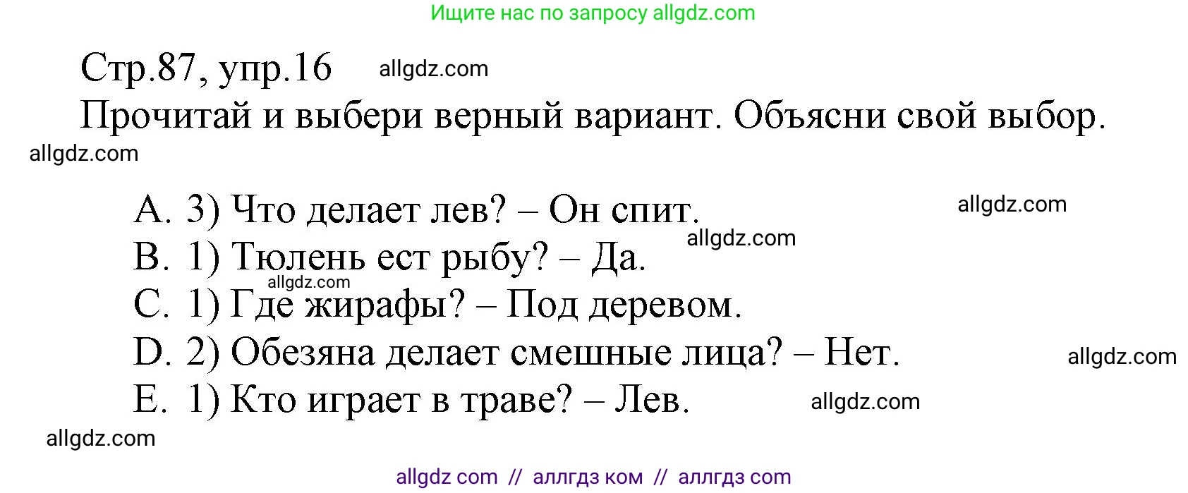 Английский язык (english), 3 класс Сборник упражнений, автор: Котова Марина Петровна, издательство Просвещение, Москва, 2024, белого цвета, страница 87, номер 16, Решение