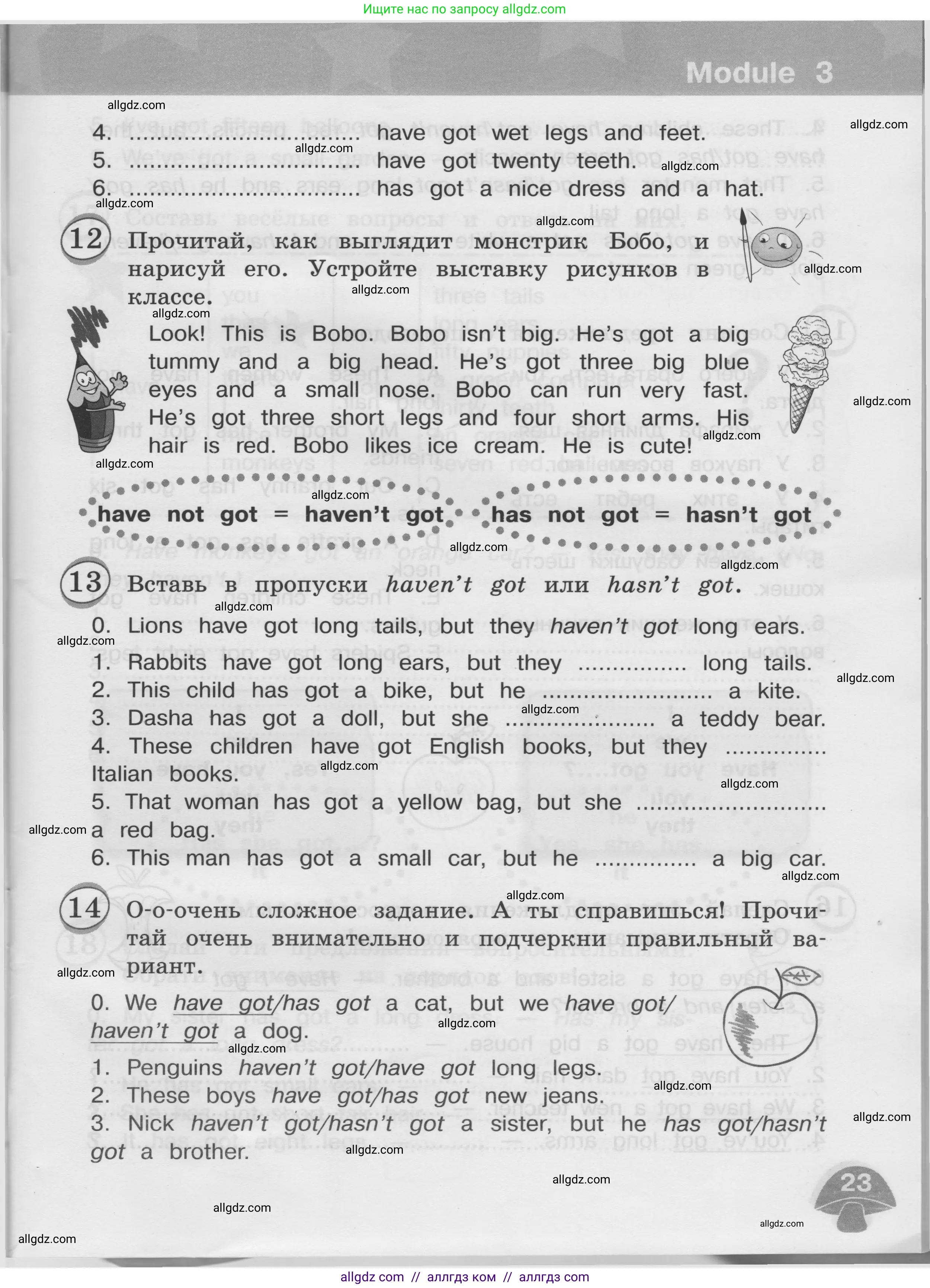 Английский язык (english), 3 класс сборник грамматических упражнений, автор: Рязанцева Светлана Борисовна, издательство Просвещение, Москва, 2024, белого цвета, страница 23