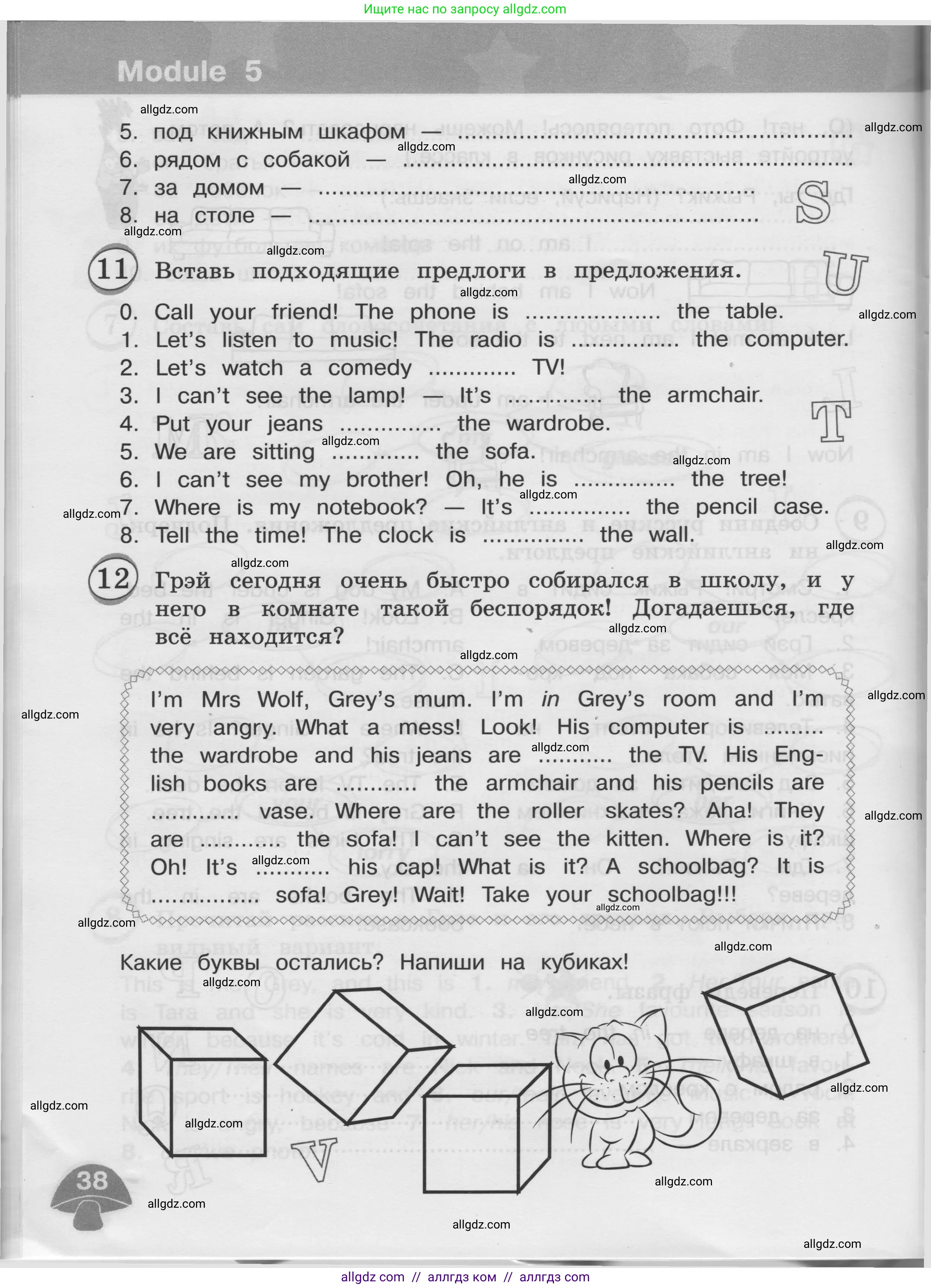 Английский язык (english), 3 класс сборник грамматических упражнений, автор: Рязанцева Светлана Борисовна, издательство Просвещение, Москва, 2024, белого цвета, страница 38
