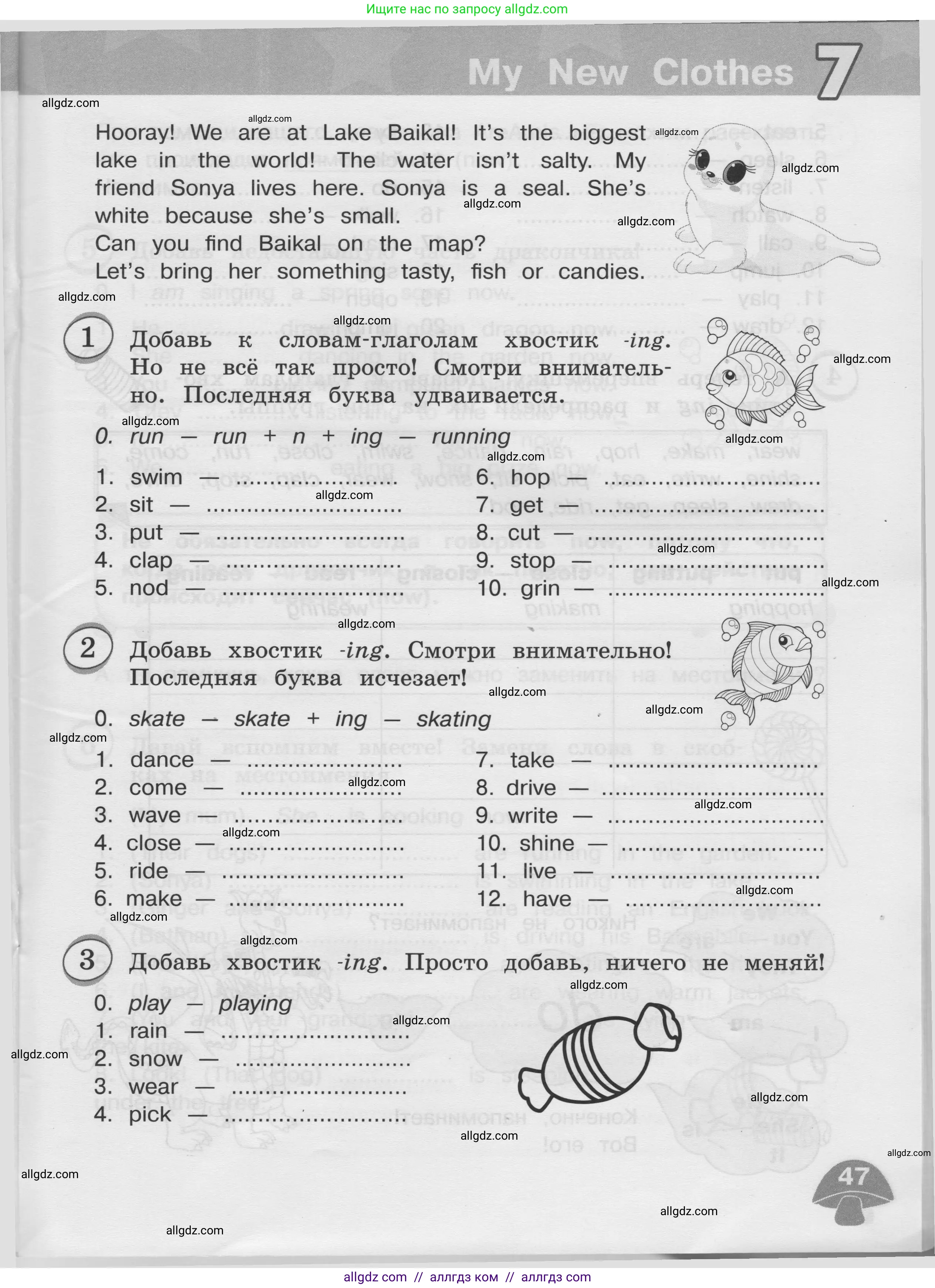 Английский язык (english), 3 класс сборник грамматических упражнений, автор: Рязанцева Светлана Борисовна, издательство Просвещение, Москва, 2024, белого цвета, страница 47