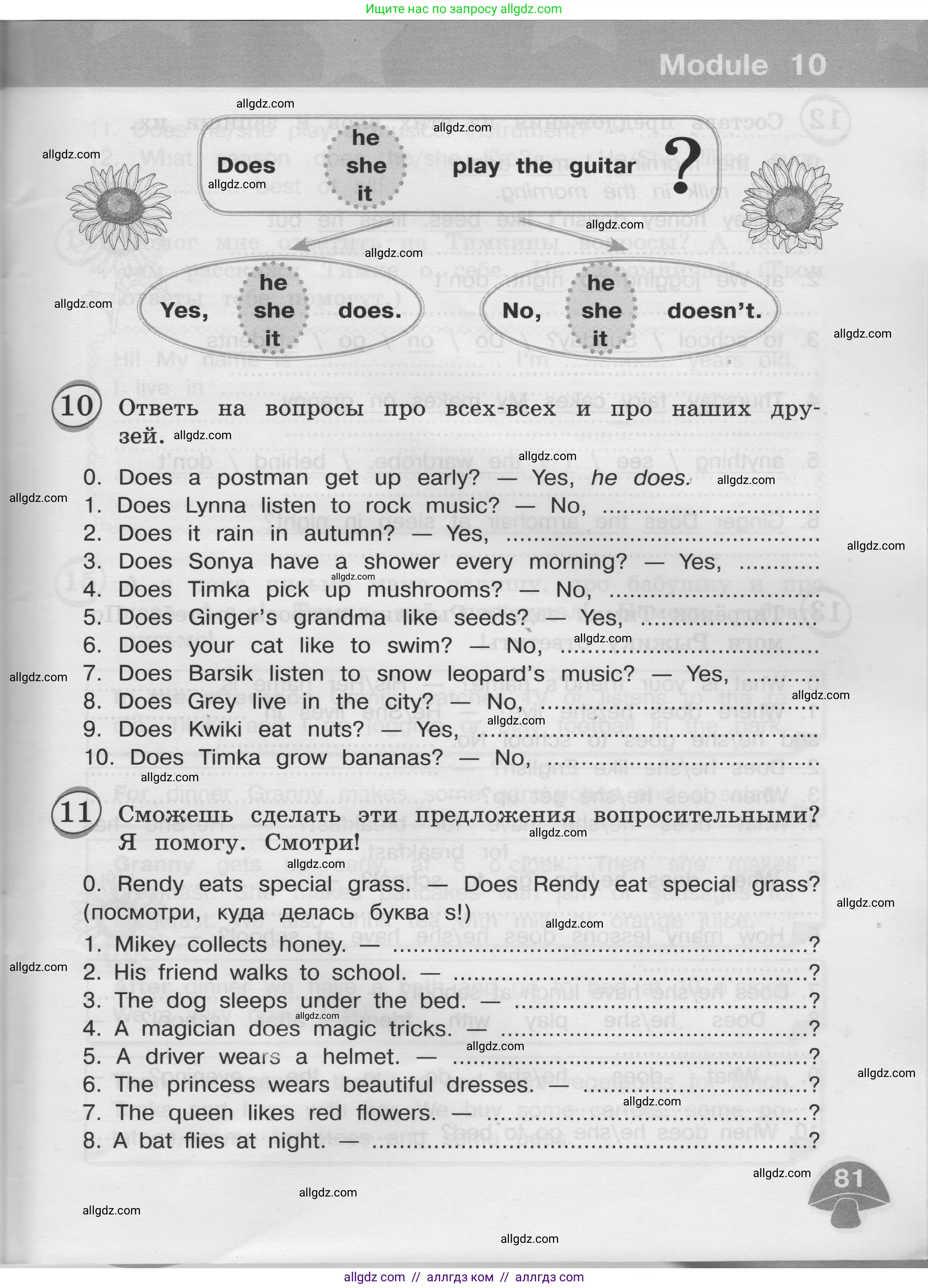 Английский язык (english), 3 класс сборник грамматических упражнений, автор: Рязанцева Светлана Борисовна, издательство Просвещение, Москва, 2024, белого цвета, страница 81
