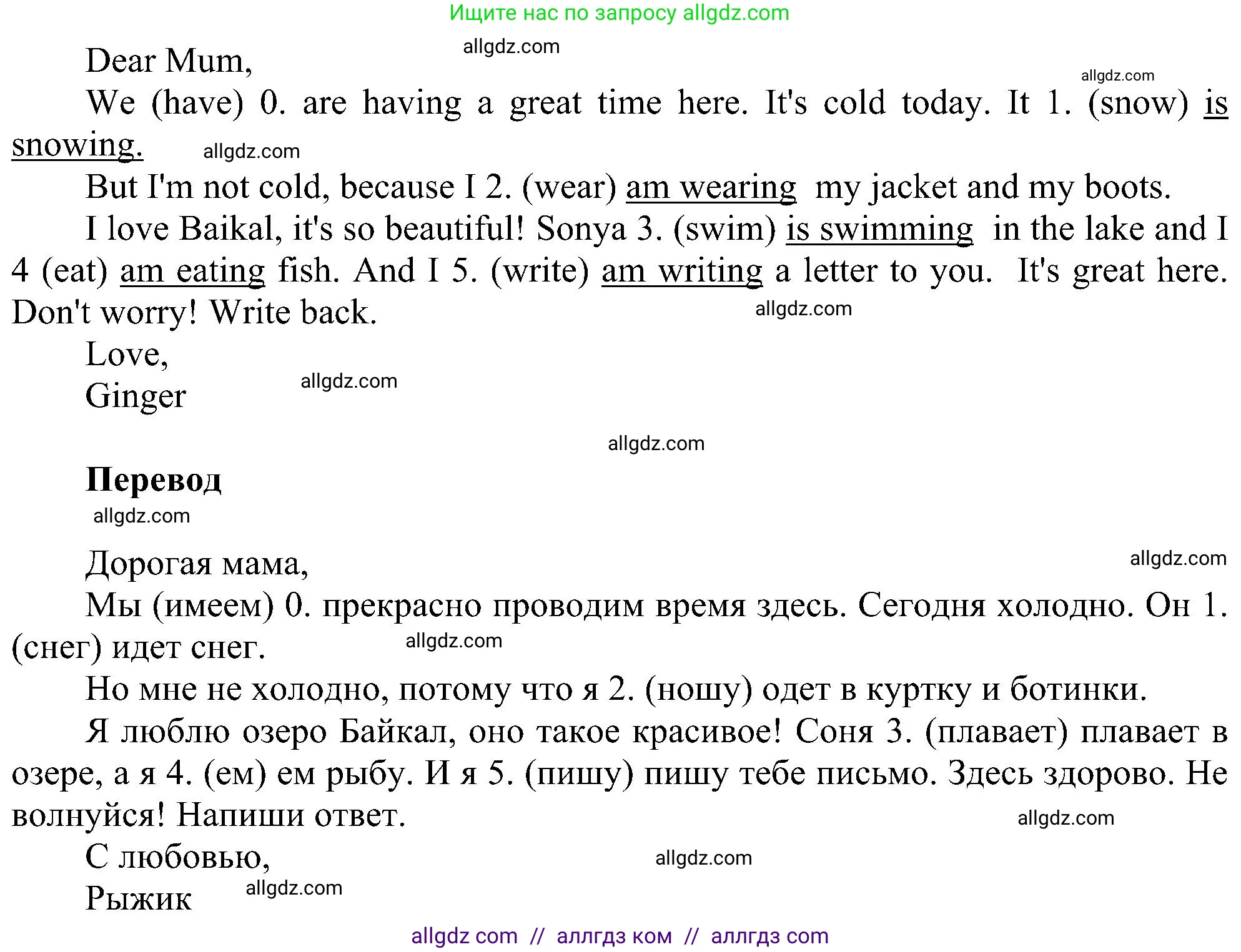 Английский язык (english), 3 класс сборник грамматических упражнений, автор: Рязанцева Светлана Борисовна, издательство Просвещение, Москва, 2024, белого цвета, страница 53, номер 14, Решение (продолжение 2)