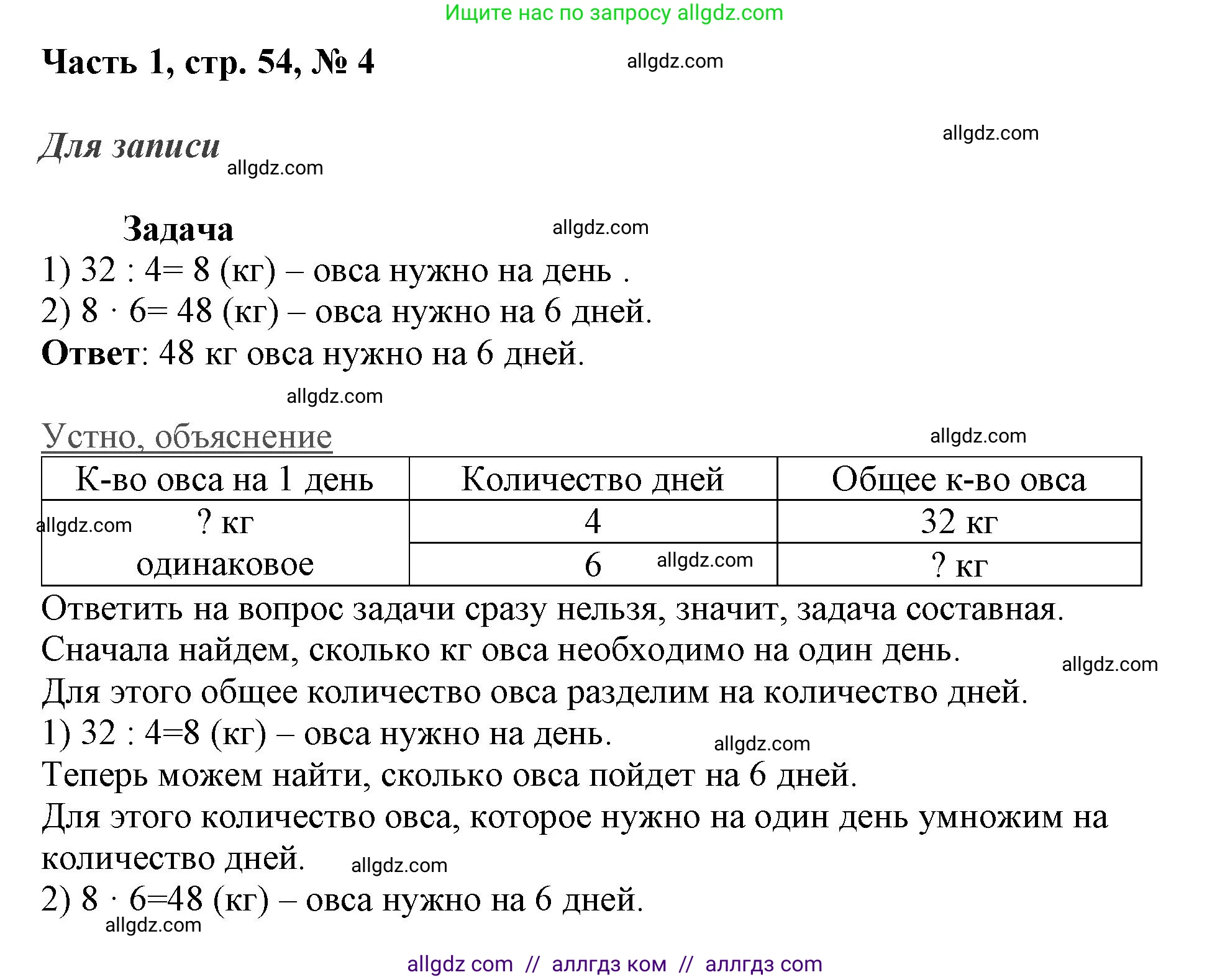 Математика, 3 класс Учебник, авторы: Моро Мария Игнатьевна, Бантова Мария Александровна, Бельтюкова Галина Васильевна, Волкова Светлана Ивановна, Степанова Светлана Вячеславовна, издательство Просвещение, Москва, 2023, белого цвета, Часть 1, страница 54, номер 4, Решение
