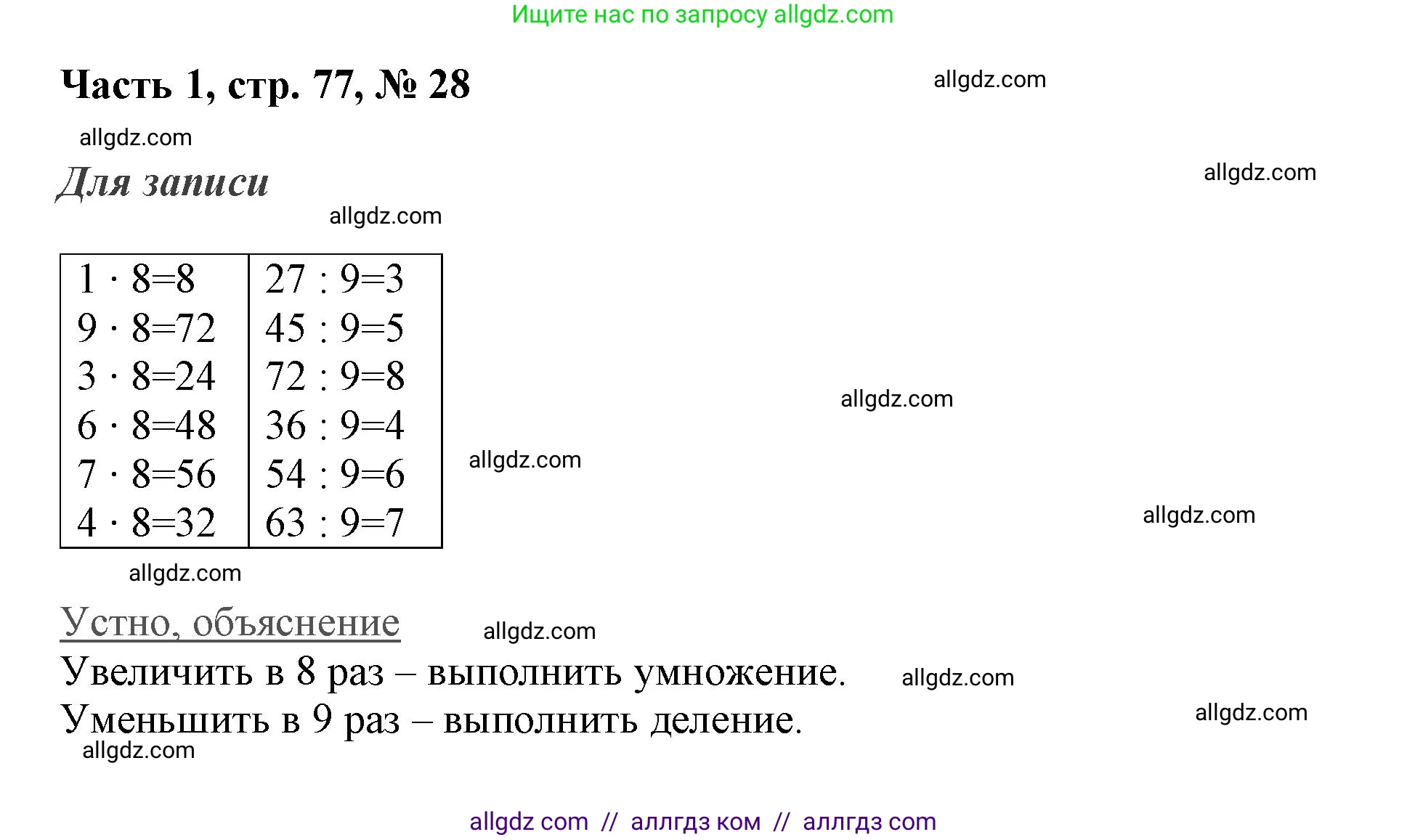 Математика, 3 класс Учебник, авторы: Моро Мария Игнатьевна, Бантова Мария Александровна, Бельтюкова Галина Васильевна, Волкова Светлана Ивановна, Степанова Светлана Вячеславовна, издательство Просвещение, Москва, 2023, белого цвета, Часть 1, страница 77, номер 28, Решение