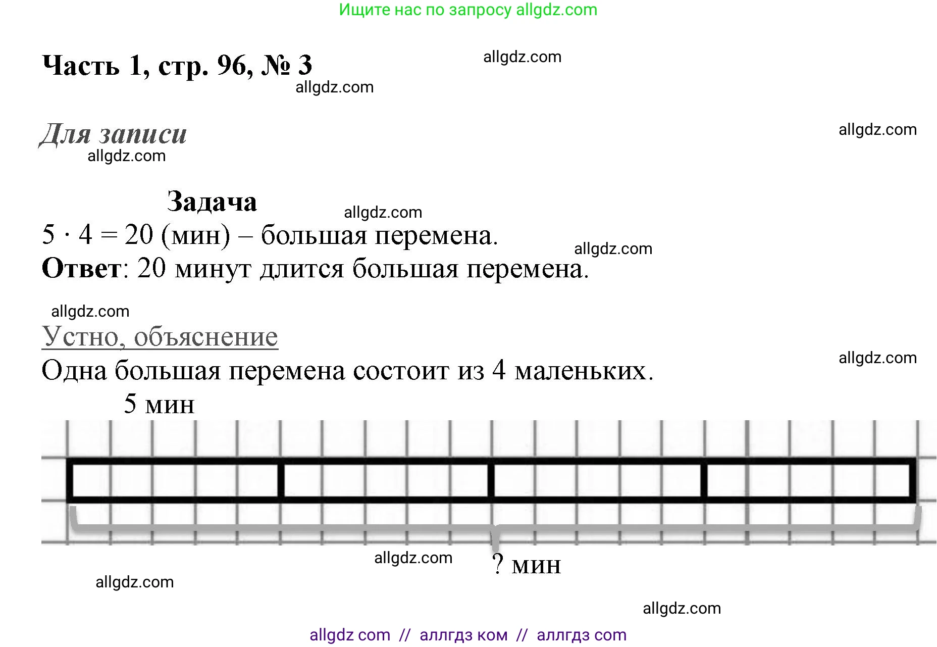 Математика, 3 класс Учебник, авторы: Моро Мария Игнатьевна, Бантова Мария Александровна, Бельтюкова Галина Васильевна, Волкова Светлана Ивановна, Степанова Светлана Вячеславовна, издательство Просвещение, Москва, 2023, белого цвета, Часть 1, страница 96, номер 3, Решение