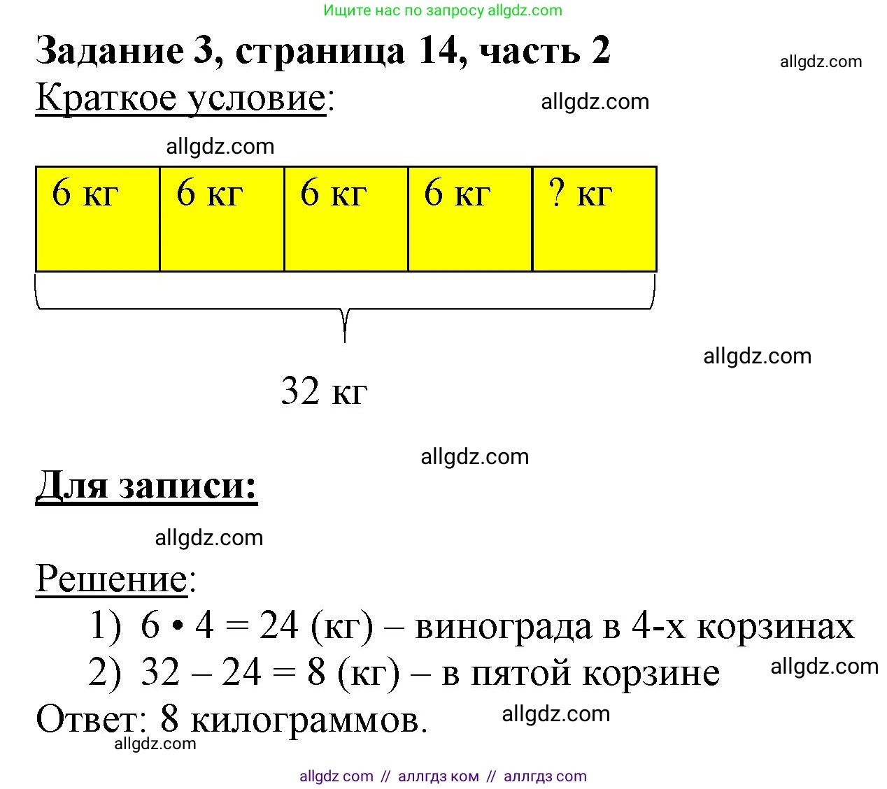 Математика, 3 класс Учебник, авторы: Моро Мария Игнатьевна, Бантова Мария Александровна, Бельтюкова Галина Васильевна, Волкова Светлана Ивановна, Степанова Светлана Вячеславовна, издательство Просвещение, Москва, 2023, белого цвета, Часть 2, страница 14, номер 3, Решение