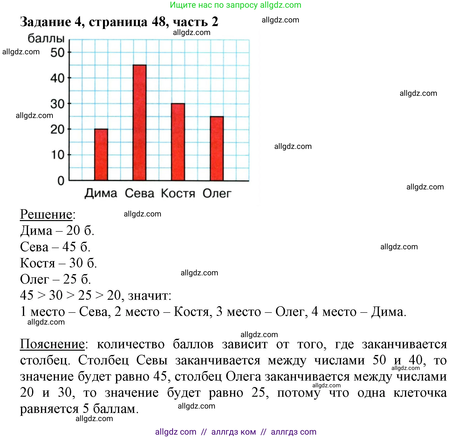 Математика, 3 класс Учебник, авторы: Моро Мария Игнатьевна, Бантова Мария Александровна, Бельтюкова Галина Васильевна, Волкова Светлана Ивановна, Степанова Светлана Вячеславовна, издательство Просвещение, Москва, 2023, белого цвета, Часть 2, страница 48, номер 4, Решение