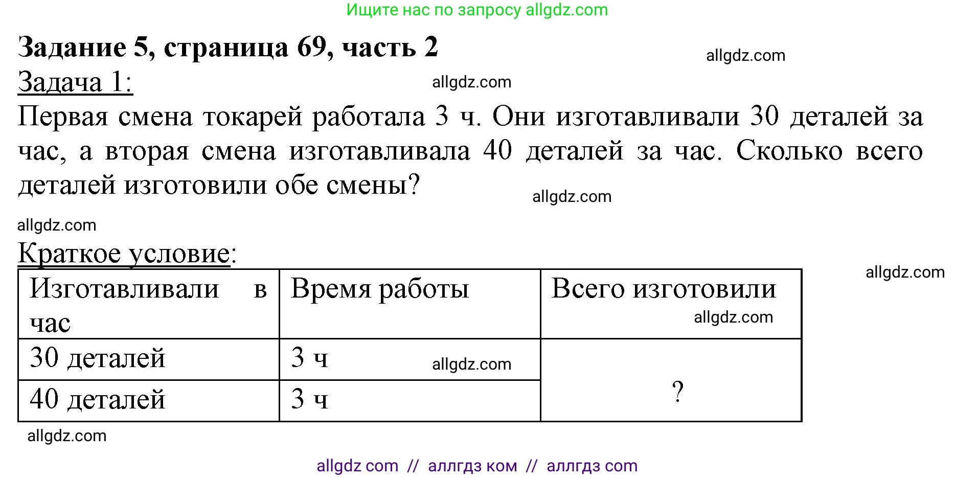 Математика, 3 класс Учебник, авторы: Моро Мария Игнатьевна, Бантова Мария Александровна, Бельтюкова Галина Васильевна, Волкова Светлана Ивановна, Степанова Светлана Вячеславовна, издательство Просвещение, Москва, 2023, белого цвета, Часть 2, страница 69, номер 5, Решение