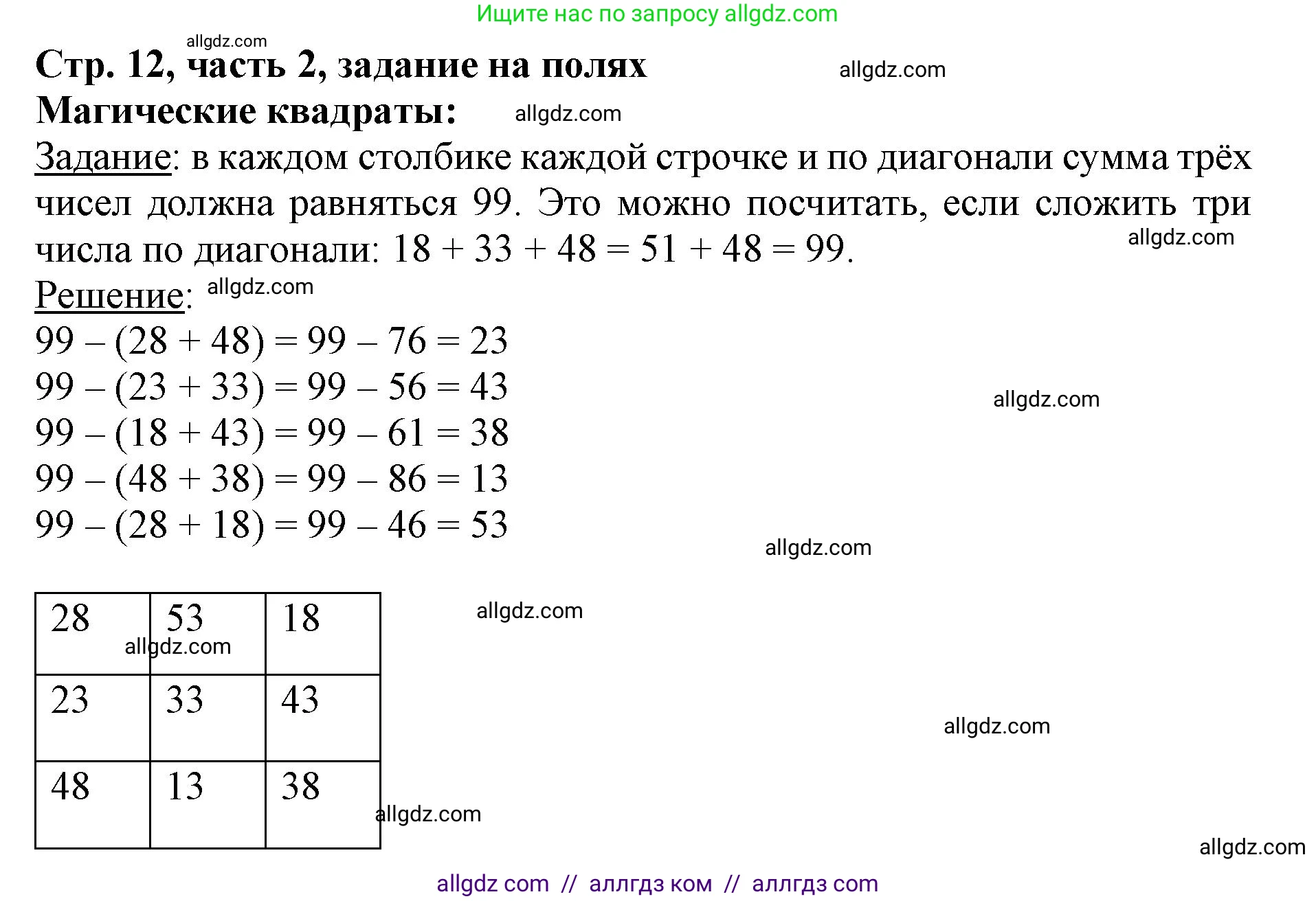 Математика, 3 класс Учебник, авторы: Моро Мария Игнатьевна, Бантова Мария Александровна, Бельтюкова Галина Васильевна, Волкова Светлана Ивановна, Степанова Светлана Вячеславовна, издательство Просвещение, Москва, 2023, белого цвета, Часть 2, страница 12, Решение