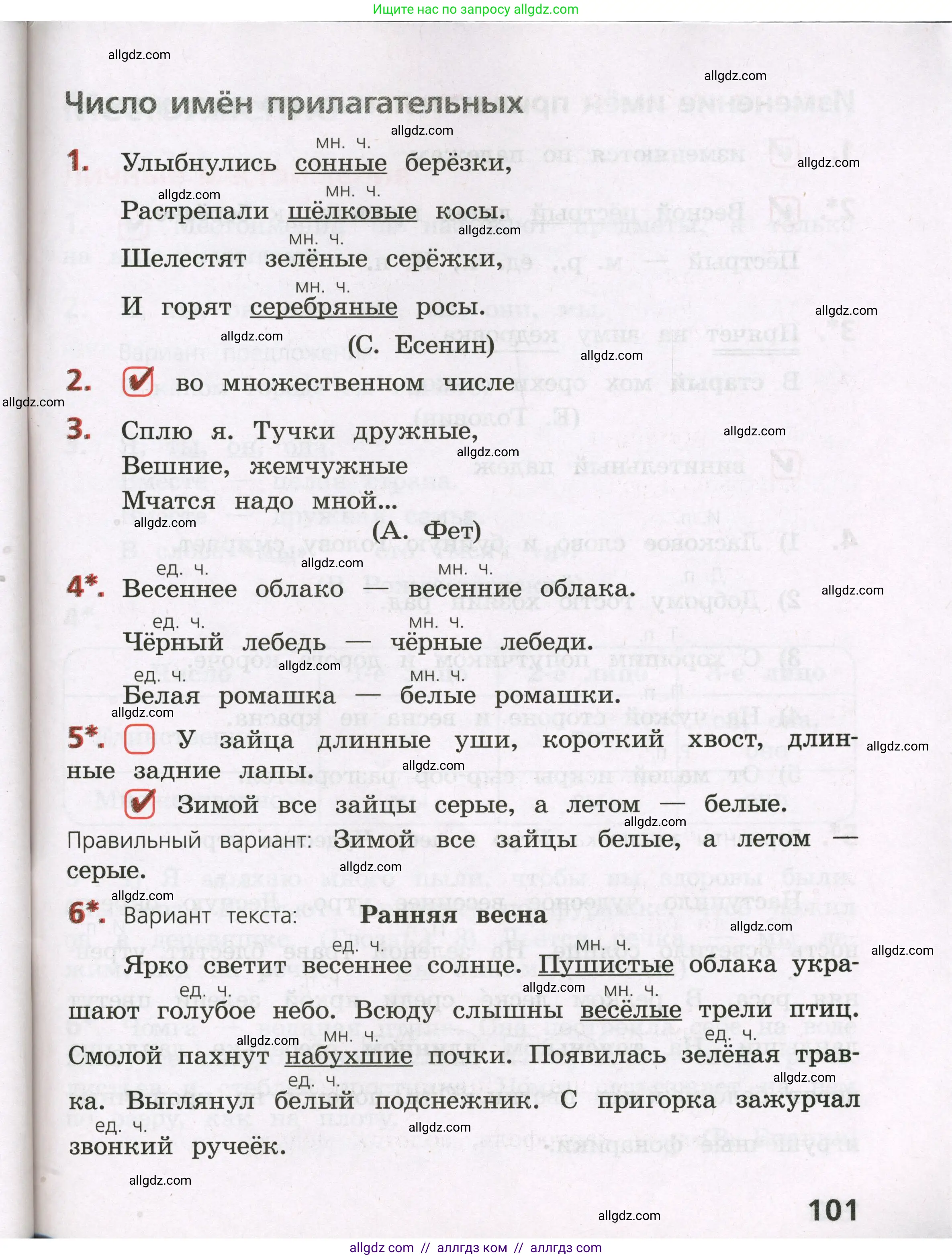Русский язык, 3 класс Тетрадь учебных достижений, автор: Канакина Валентина Павловна, издательство Просвещение, Москва, 2023, белого цвета, страница 101