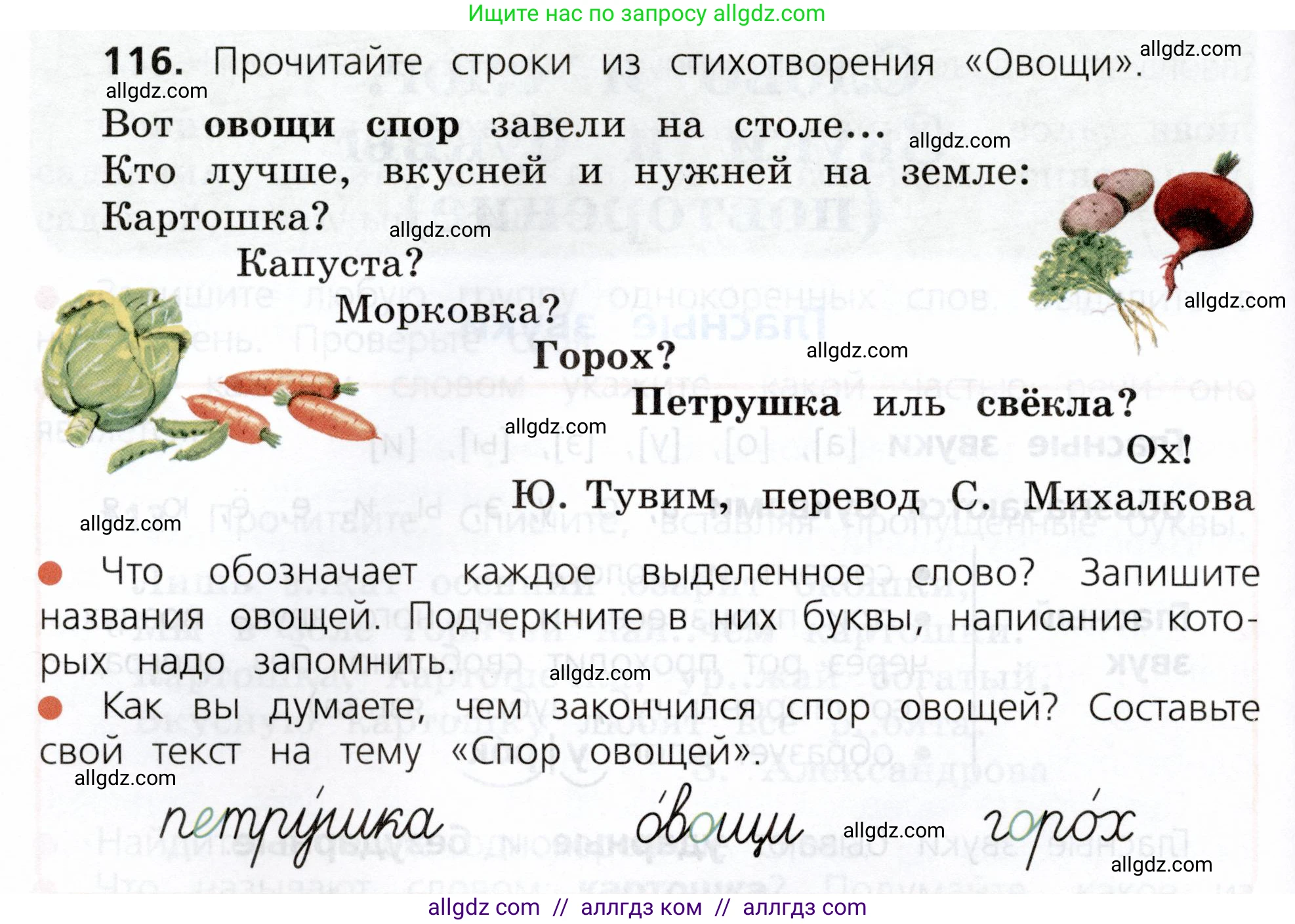 Русский язык, 3 класс Учебник, авторы: Канакина Валентина Павловна, Горецкий Всеслав Гаврилович, издательство Просвещение, Москва, 2023, белого цвета, Часть 1, страница 64, номер 116, Условие