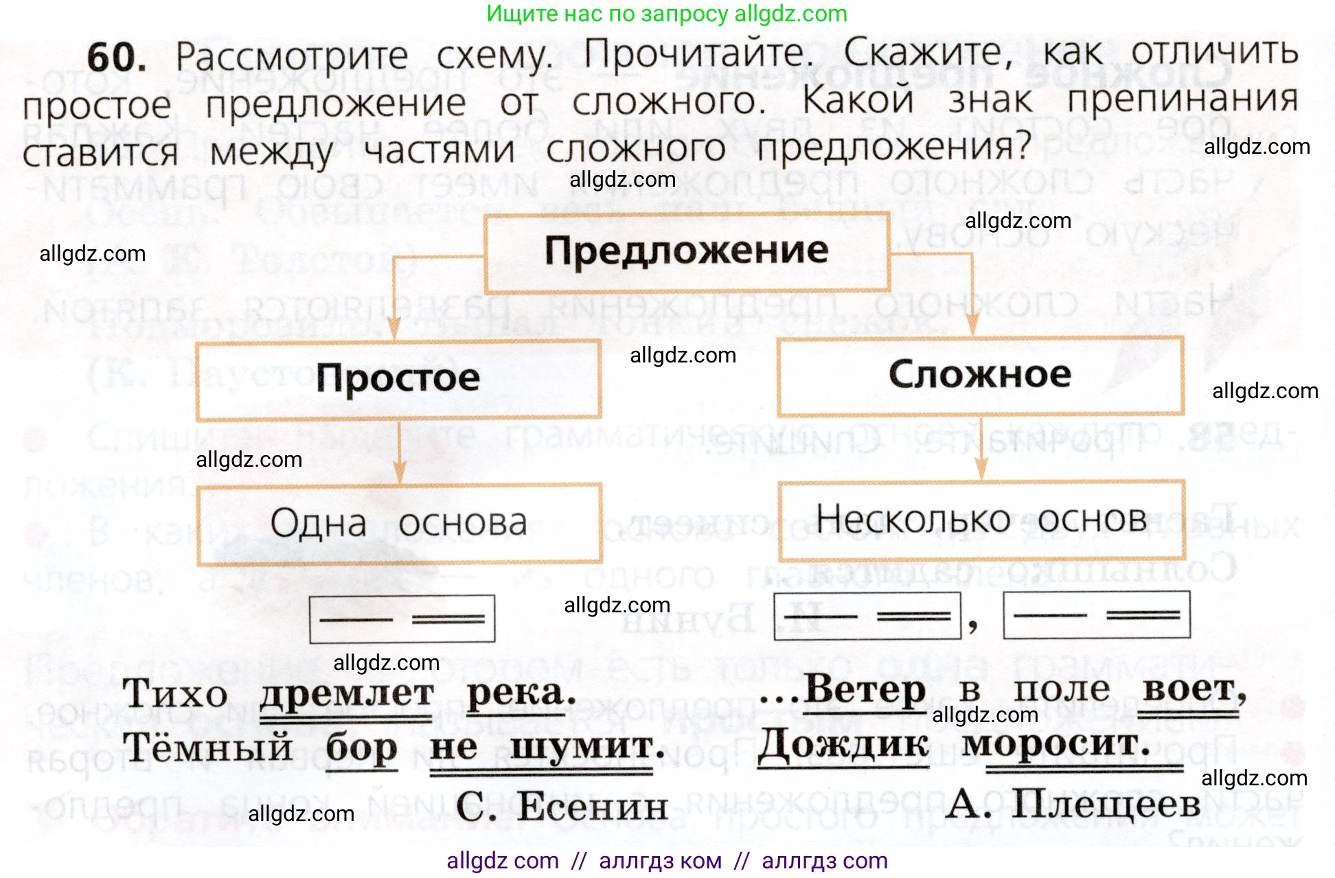Русский язык, 3 класс Учебник, авторы: Канакина Валентина Павловна, Горецкий Всеслав Гаврилович, издательство Просвещение, Москва, 2023, белого цвета, Часть 1, страница 36, номер 60, Условие