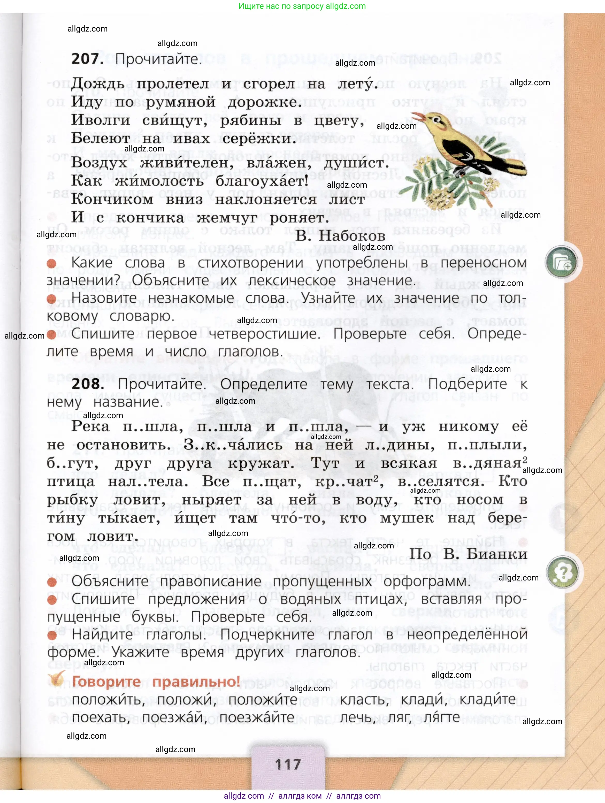 Русский язык, 3 класс Учебник, авторы: Канакина Валентина Павловна, Горецкий Всеслав Гаврилович, издательство Просвещение, Москва, 2023, белого цвета, Часть 2, страница 117