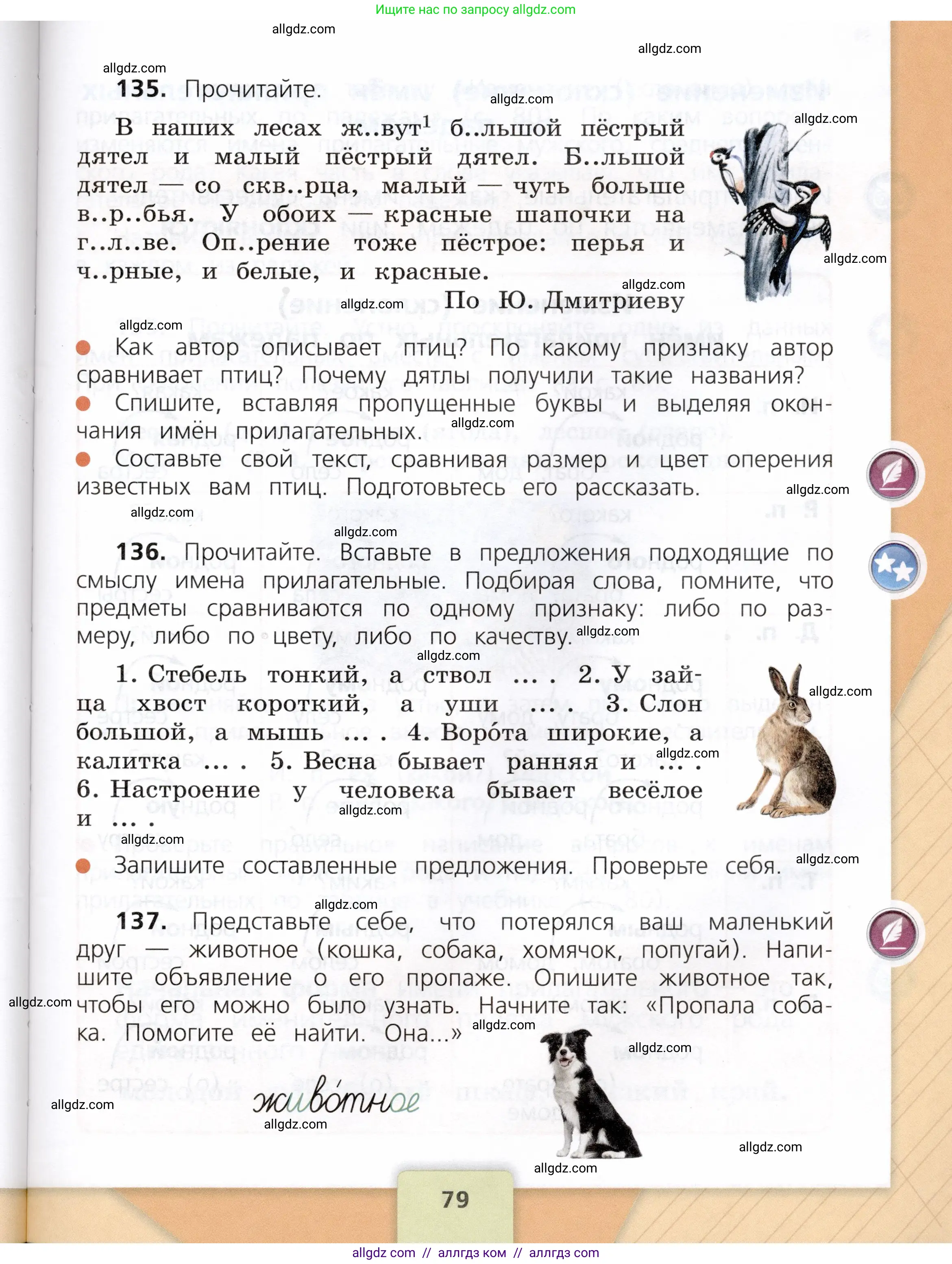 Русский язык, 3 класс Учебник, авторы: Канакина Валентина Павловна, Горецкий Всеслав Гаврилович, издательство Просвещение, Москва, 2023, белого цвета, Часть 2, страница 79