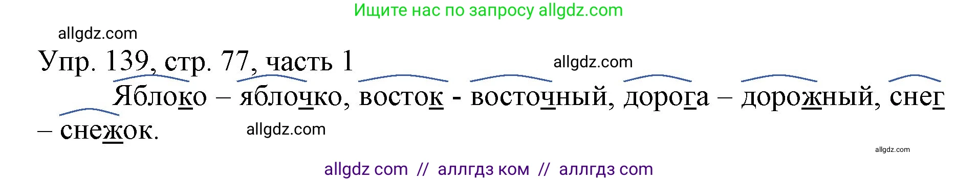 Русский язык, 3 класс Учебник, авторы: Канакина Валентина Павловна, Горецкий Всеслав Гаврилович, издательство Просвещение, Москва, 2023, белого цвета, Часть 1, страница 77, номер 139, Решение