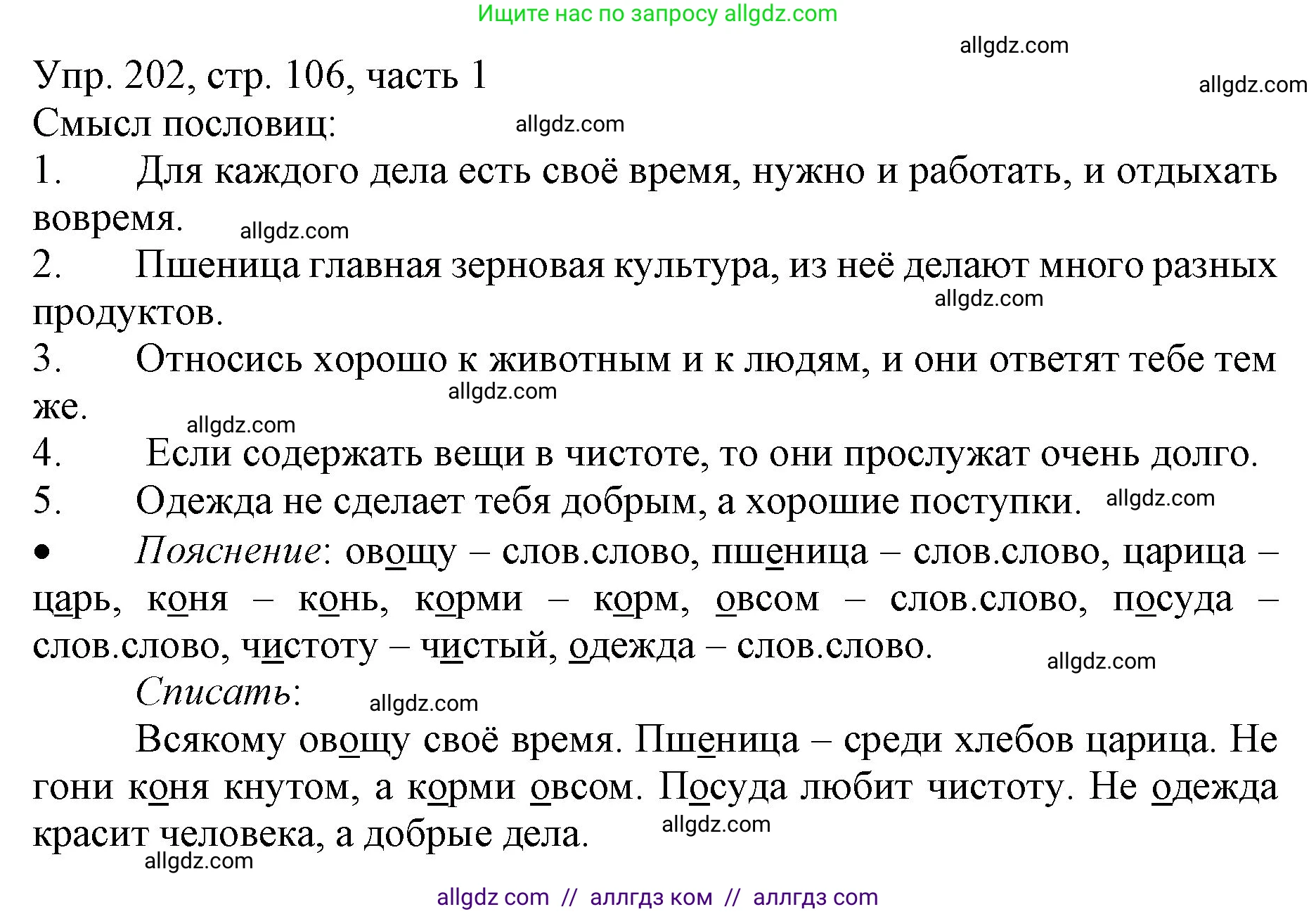 Русский язык, 3 класс Учебник, авторы: Канакина Валентина Павловна, Горецкий Всеслав Гаврилович, издательство Просвещение, Москва, 2023, белого цвета, Часть 1, страница 106, номер 202, Решение