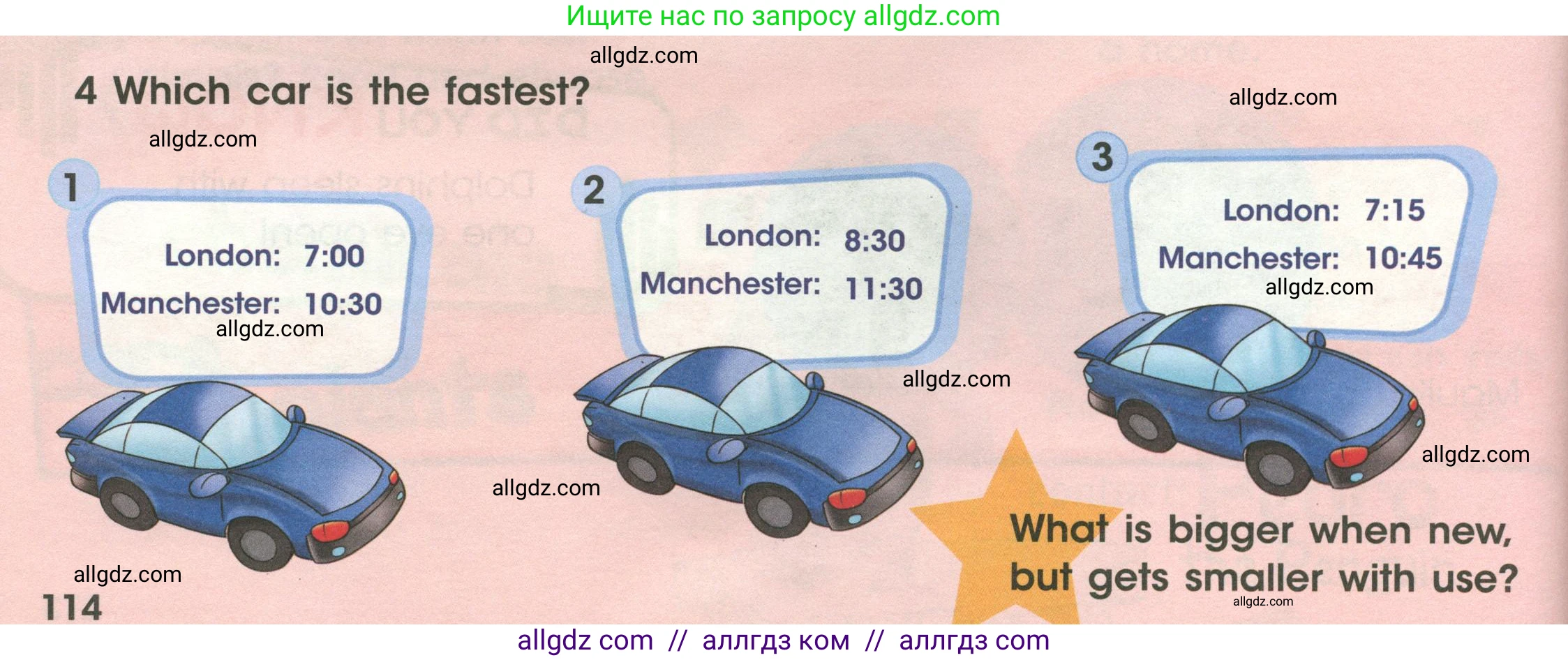 Английский язык (english), 4 класс Учебник (Student's book), авторы: Баранова Ксения Михайловна (Baranova Ksenia), Дули Дженни (Dooley Jenny), Копылова Виктория Викторовна (Kopylova Victoria), Мильруд Радислав Петрович (Millrood Radislav), Эванс Вирджиния (Evans Virginia), издательство Просвещение, Москва, 2023, розового цвета, Часть ( Part) 1, страница 114, номер 4, Условие