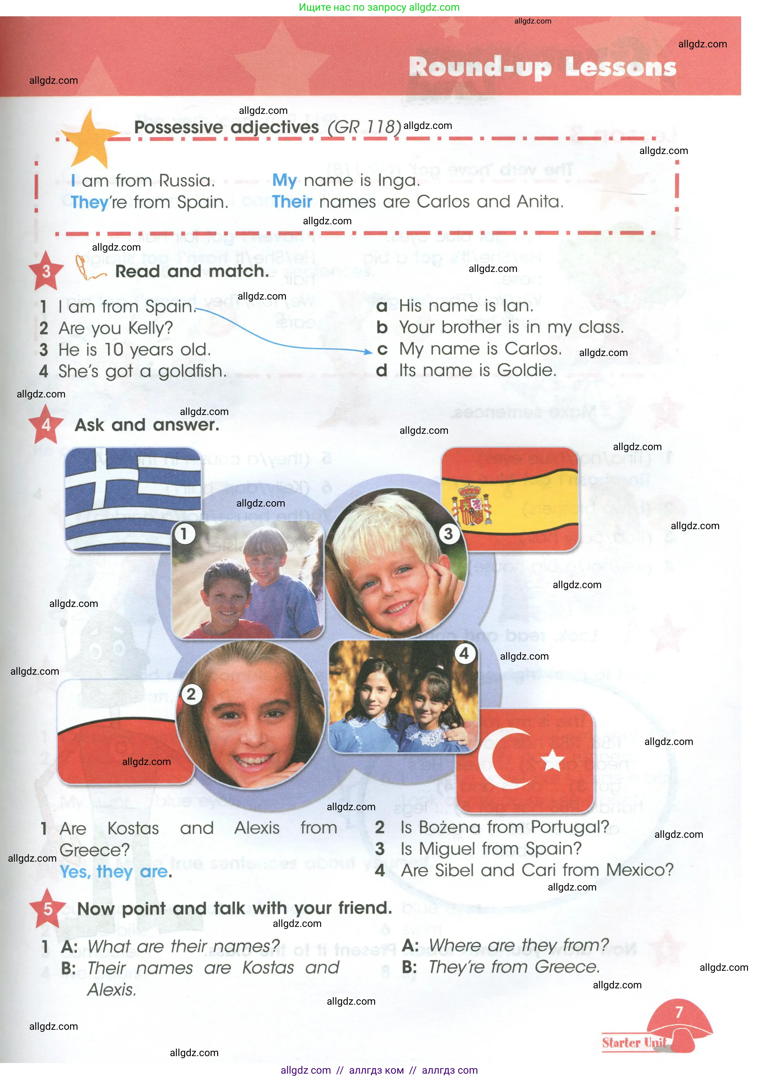 Английский язык (english), 4 класс Учебник (Student's book), авторы: Баранова Ксения Михайловна (Baranova Ksenia), Дули Дженни (Dooley Jenny), Копылова Виктория Викторовна (Kopylova Victoria), Мильруд Радислав Петрович (Millrood Radislav), Эванс Вирджиния (Evans Virginia), издательство Просвещение, Москва, 2023, розового цвета, Часть ( Part) 1, страница 7