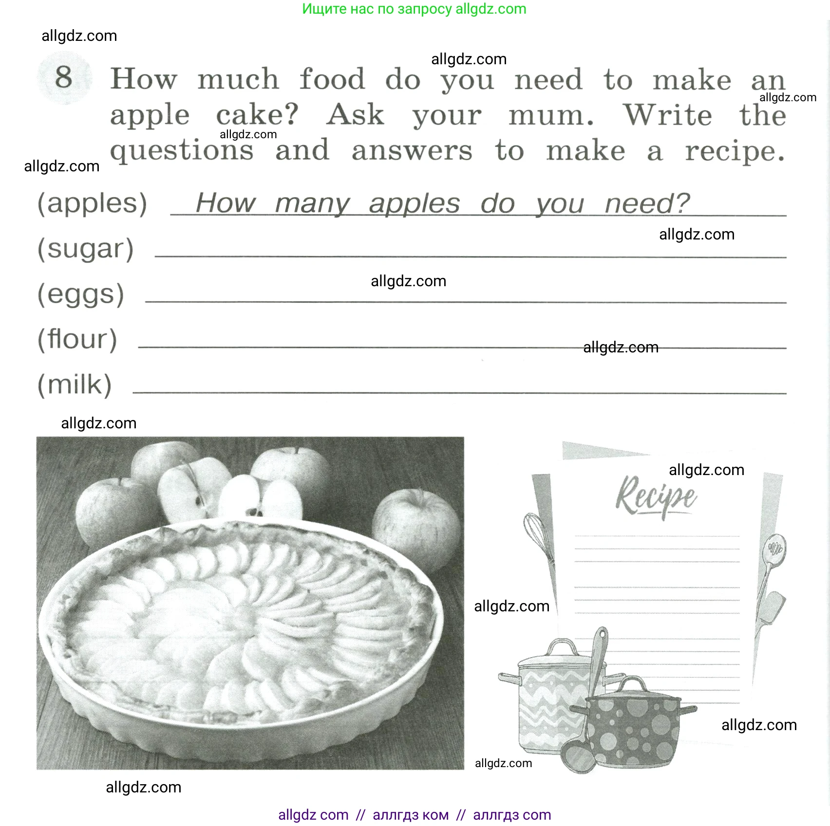 Английский язык (english), 4 класс Грамматический тренажёр, автор: Юшина Дарья Генадьевна, издательство Просвещение, Москва, 2019, красного цвета, страница 42, номер 8, Условие