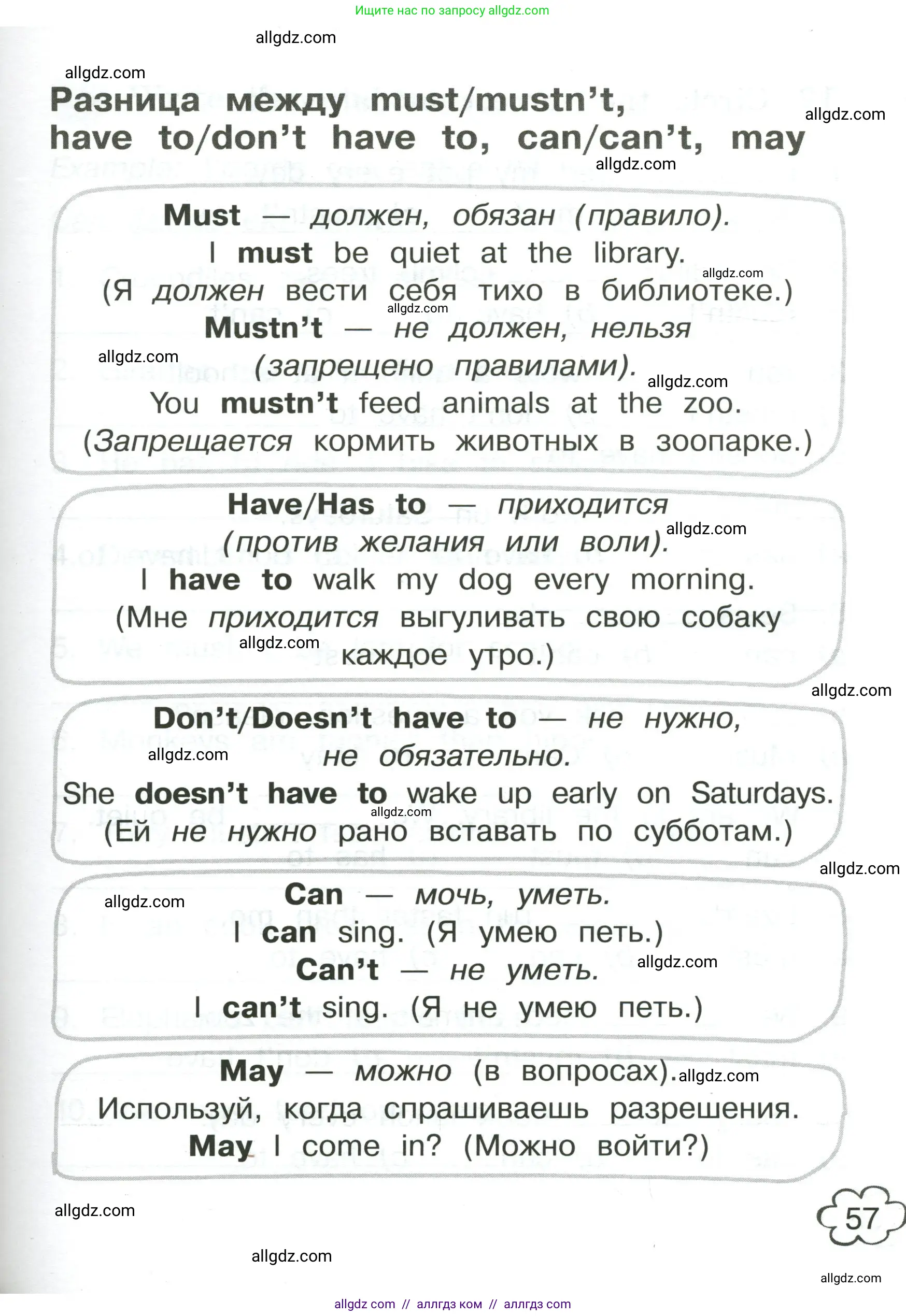Английский язык (english), 4 класс Грамматический тренажёр, автор: Юшина Дарья Генадьевна, издательство Просвещение, Москва, 2019, красного цвета, страница 57