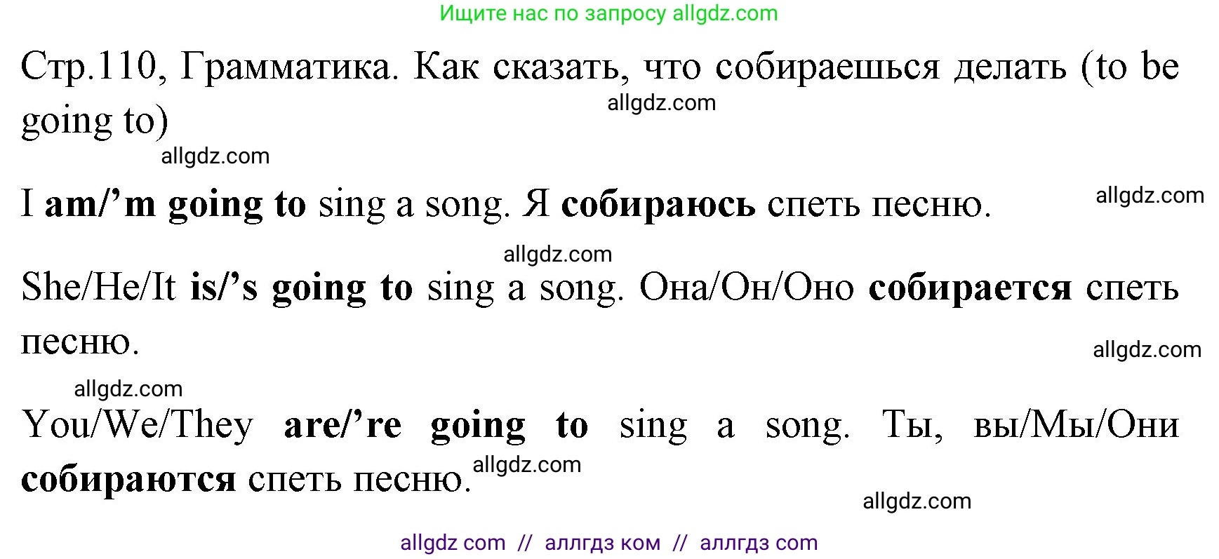 Английский язык (english), 4 класс Грамматический тренажёр, автор: Юшина Дарья Генадьевна, издательство Просвещение, Москва, 2019, красного цвета, страница 110, номер 1, Решение