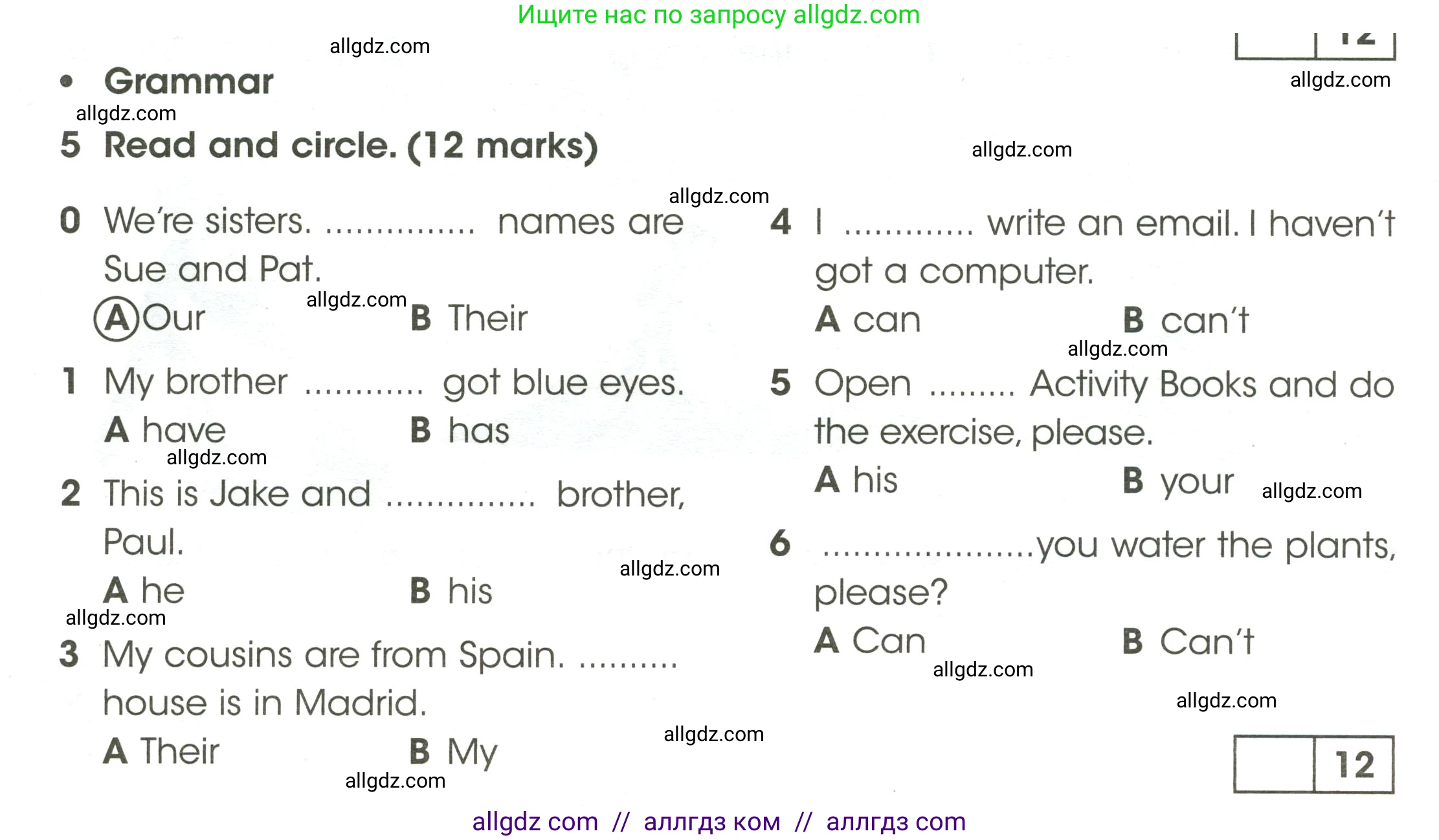 Английский язык (english), 4 класс контрольные задания (test booklet), авторы: Баранова Ксения Михайловна (Baranova Ksenia), Дули Дженни (Dooley Jenny), Копылова Виктория Викторовна (Kopylova Victoria), Мильруд Радислав Петрович (Millrood Radislav), Эванс Вирджиния (Evans Virginia), издательство Просвещение, Москва, 2023, серого цвета, страница 6, номер 5, Условие