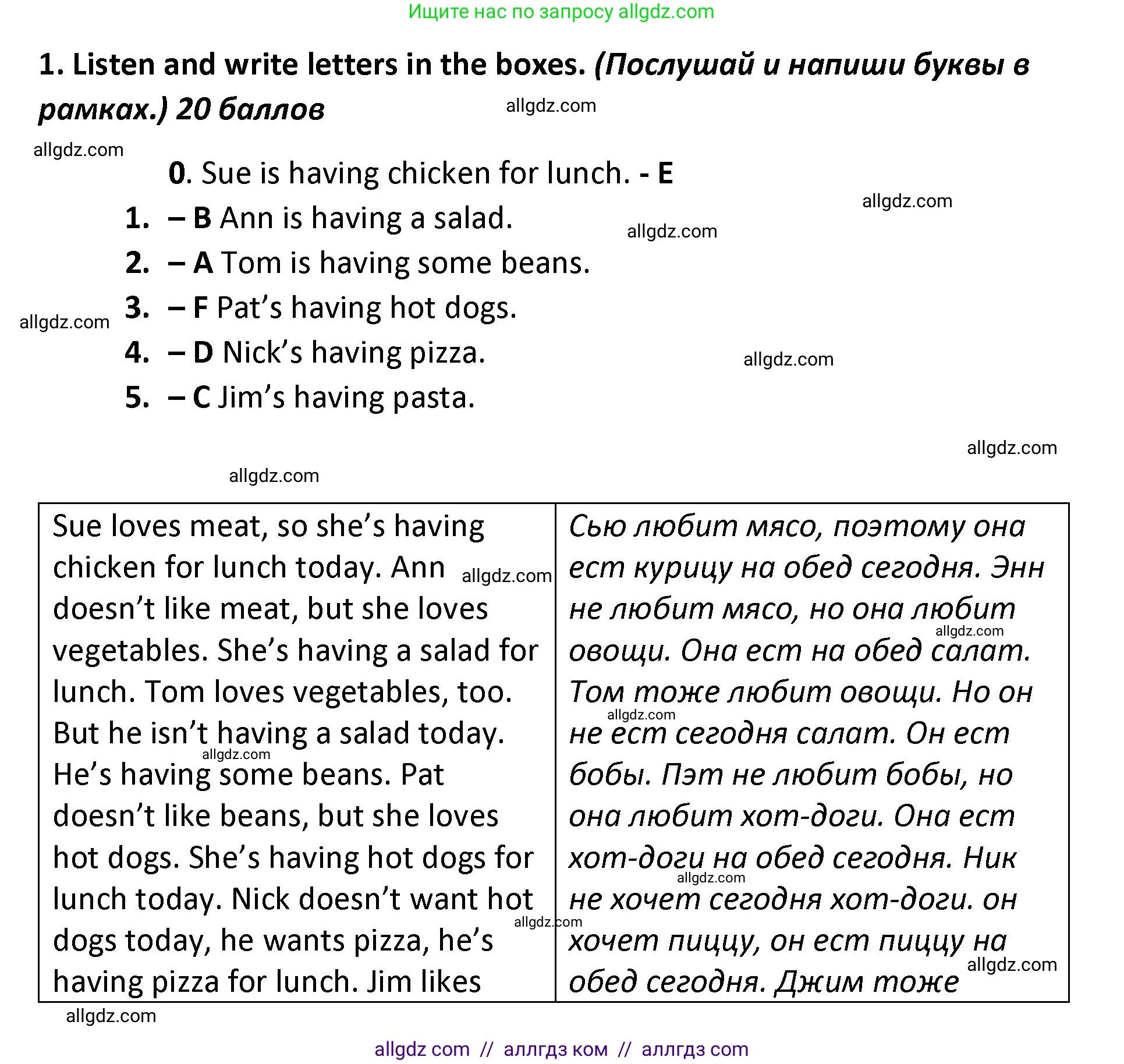 Английский язык (english), 4 класс контрольные задания (test booklet), авторы: Баранова Ксения Михайловна (Baranova Ksenia), Дули Дженни (Dooley Jenny), Копылова Виктория Викторовна (Kopylova Victoria), Мильруд Радислав Петрович (Millrood Radislav), Эванс Вирджиния (Evans Virginia), издательство Просвещение, Москва, 2023, серого цвета, страница 60, номер 1, Решение