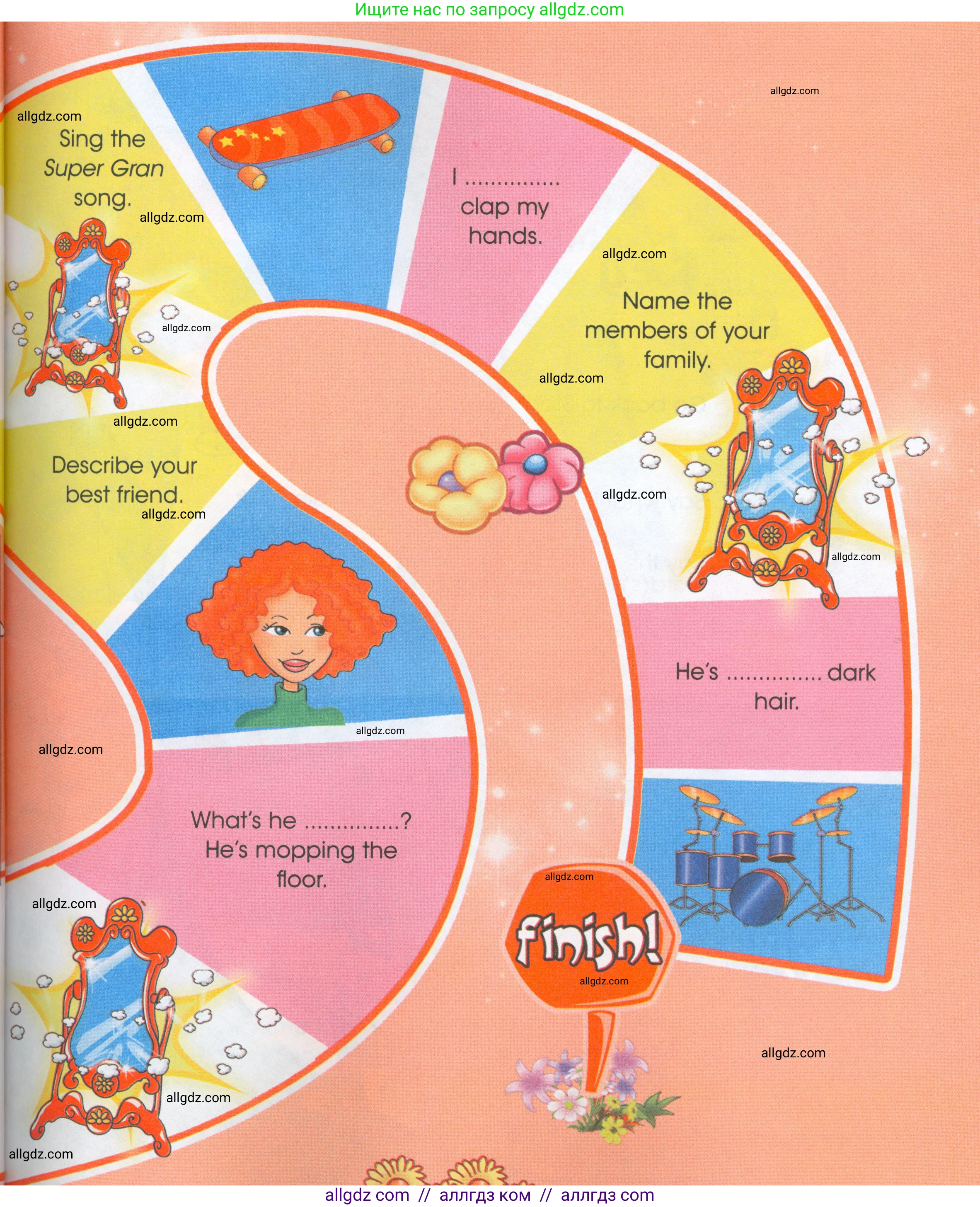 Английский язык (english), 4 класс Рабочая тетрадь (workbook), авторы: Баранова Ксения Михайловна (Baranova Ksenia), Бадулина Ольга Ивановна, Копылова Виктория Викторовна (Kopylova Victoria), Мильруд Радислав Петрович (Millrood Radislav), Эванс Вирджиния (Evans Virginia), издательство Просвещение, Москва, 2023, оранжевого цвета, Часть ( Part) 1, страница 56, номер 1, Условие (продолжение 2)