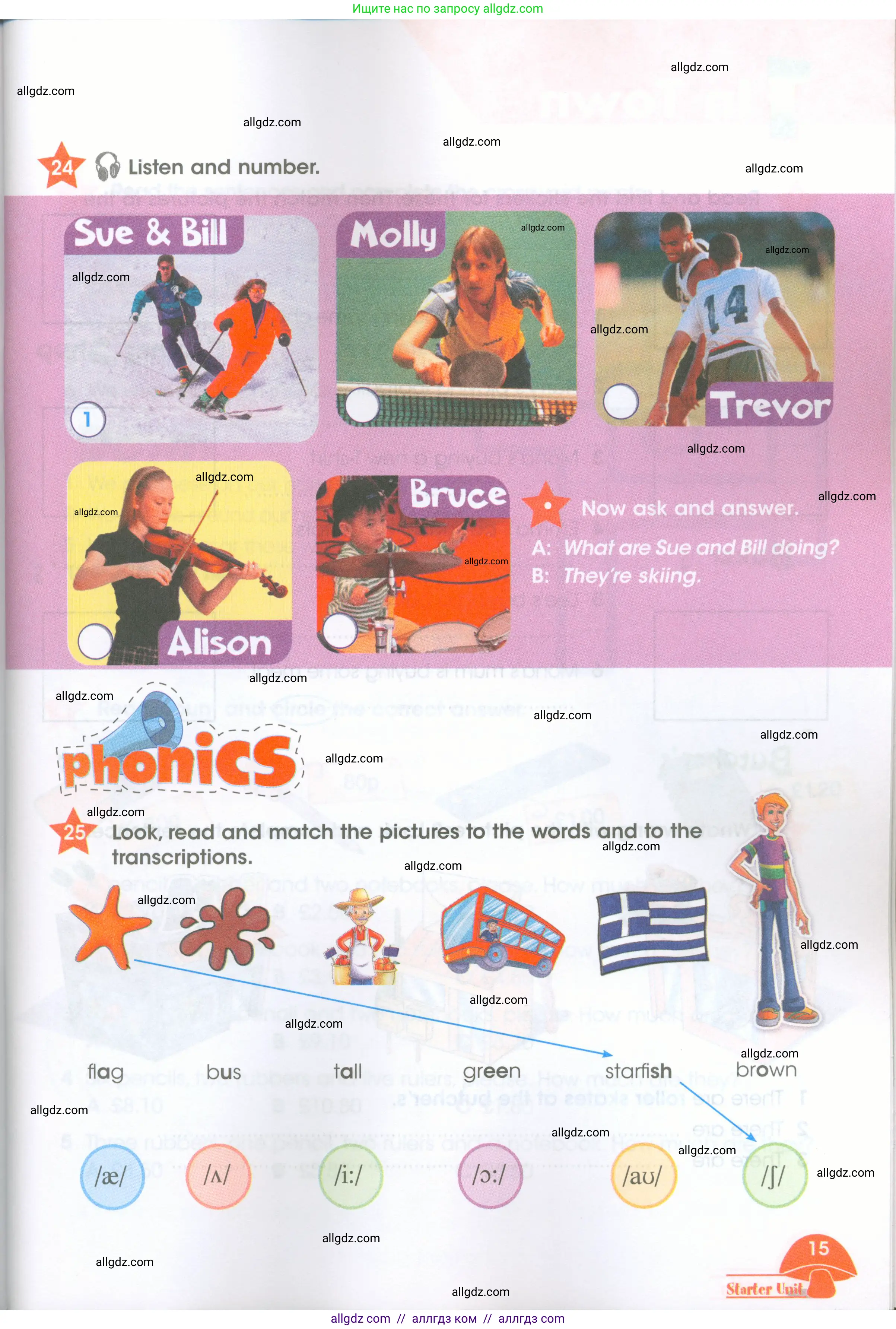 Английский язык (english), 4 класс Рабочая тетрадь (workbook), авторы: Баранова Ксения Михайловна (Baranova Ksenia), Бадулина Ольга Ивановна, Копылова Виктория Викторовна (Kopylova Victoria), Мильруд Радислав Петрович (Millrood Radislav), Эванс Вирджиния (Evans Virginia), издательство Просвещение, Москва, 2023, оранжевого цвета, Часть ( Part) 1, страница 15