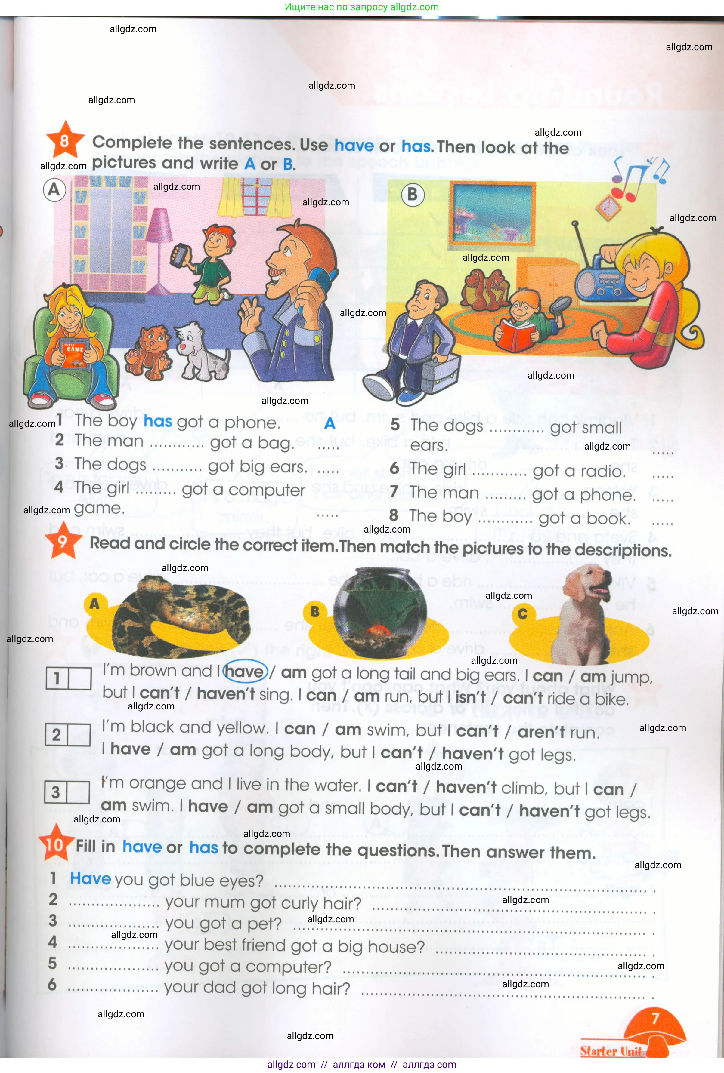 Английский язык (english), 4 класс Рабочая тетрадь (workbook), авторы: Баранова Ксения Михайловна (Baranova Ksenia), Бадулина Ольга Ивановна, Копылова Виктория Викторовна (Kopylova Victoria), Мильруд Радислав Петрович (Millrood Radislav), Эванс Вирджиния (Evans Virginia), издательство Просвещение, Москва, 2023, оранжевого цвета, Часть ( Part) 1, страница 7