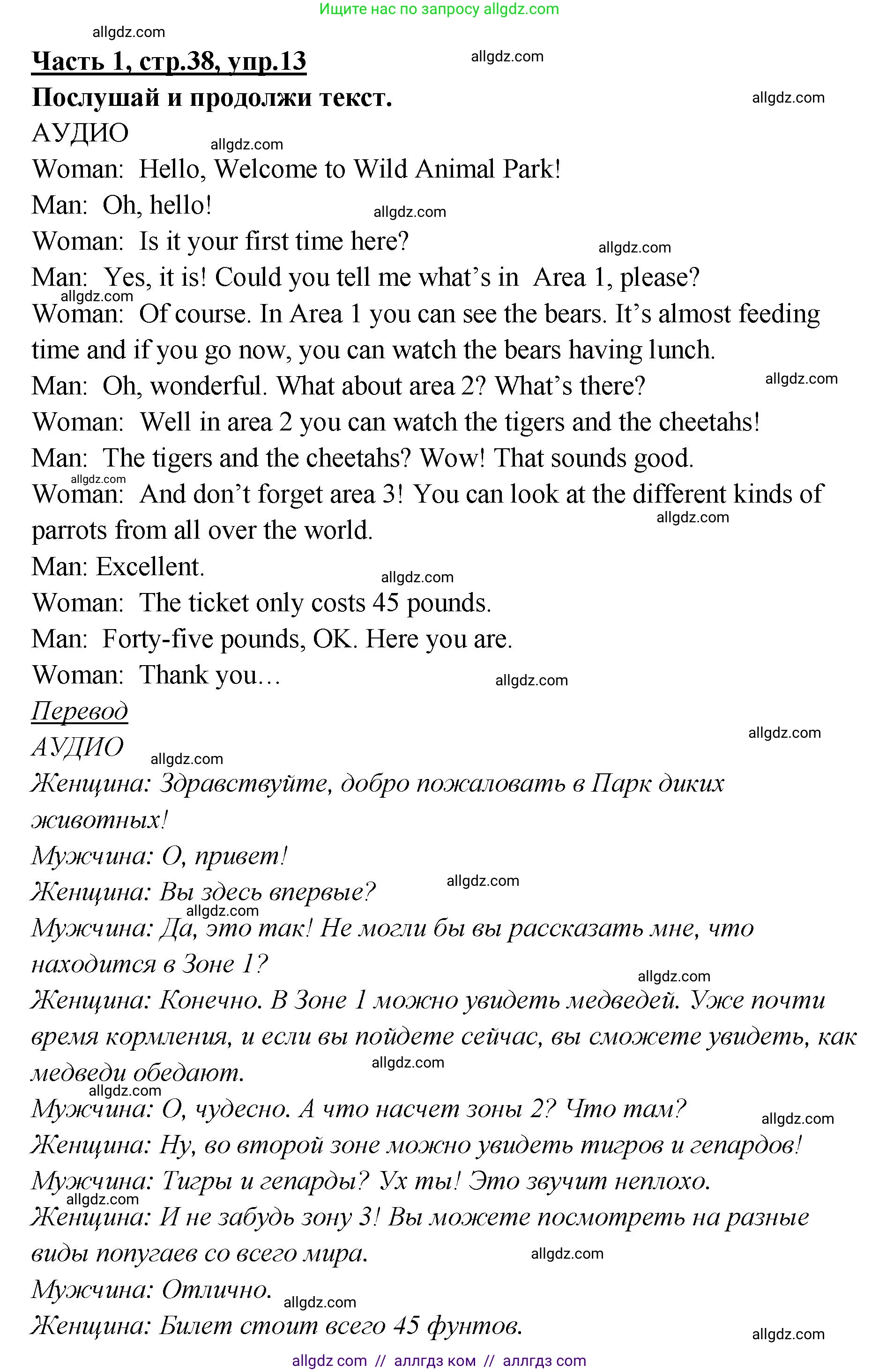 Английский язык (english), 4 класс Рабочая тетрадь (workbook), авторы: Баранова Ксения Михайловна (Baranova Ksenia), Бадулина Ольга Ивановна, Копылова Виктория Викторовна (Kopylova Victoria), Мильруд Радислав Петрович (Millrood Radislav), Эванс Вирджиния (Evans Virginia), издательство Просвещение, Москва, 2023, оранжевого цвета, Часть ( Part) 1, страница 38, номер 13, Решение