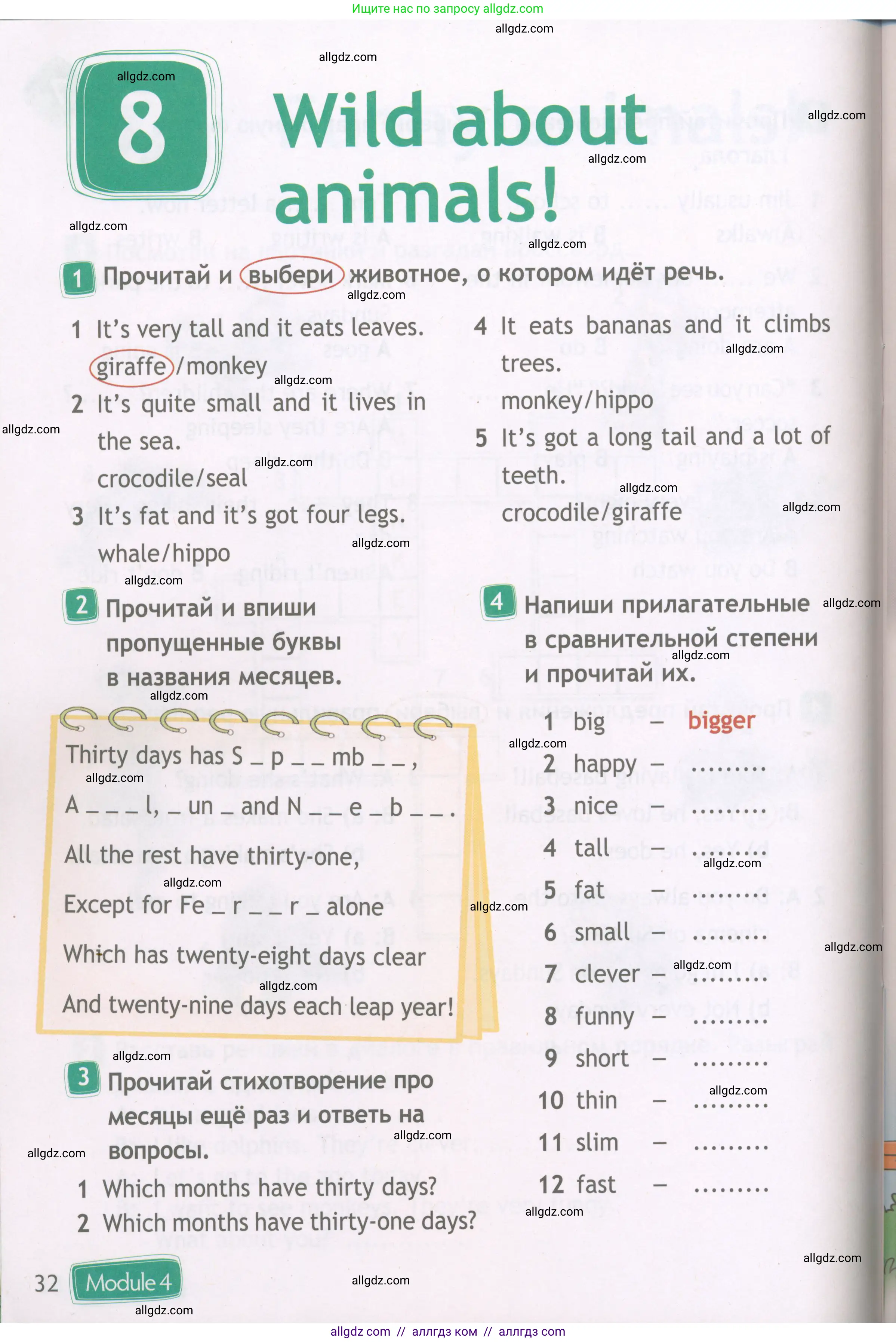 Английский язык (english), 4 класс Рабочая тетрадь (workbook), авторы: Быкова Надежда Ильинична (Bykova Nadezhda), Дули Дженни (Dooley Jenny), Поспелова Марина Давидовна (Pospelova Marina), Эванс Вирджиния (Evans Virginia), издательство Просвещение, Москва, 2023, красного цвета, страница 32