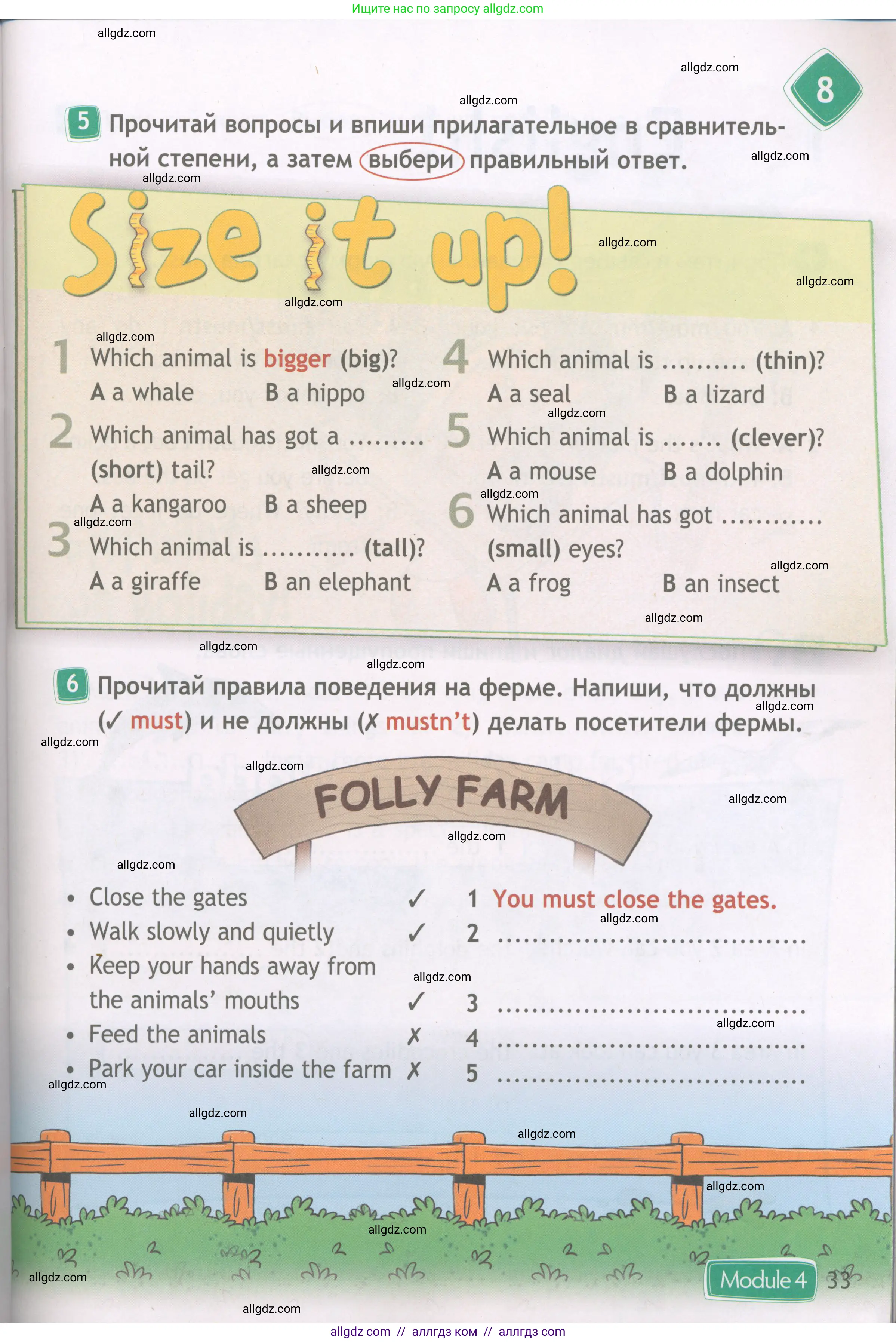 Английский язык (english), 4 класс Рабочая тетрадь (workbook), авторы: Быкова Надежда Ильинична (Bykova Nadezhda), Дули Дженни (Dooley Jenny), Поспелова Марина Давидовна (Pospelova Marina), Эванс Вирджиния (Evans Virginia), издательство Просвещение, Москва, 2023, красного цвета, страница 33