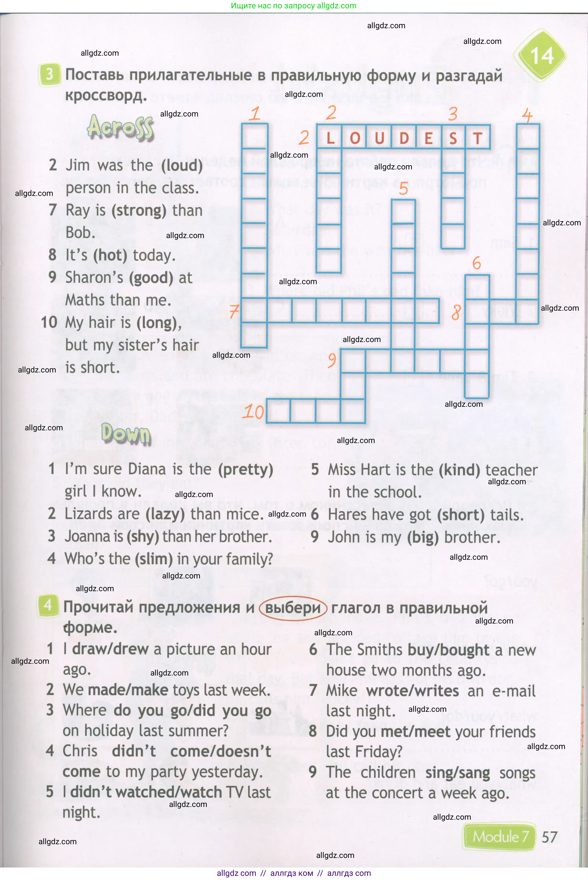 Английский язык (english), 4 класс Рабочая тетрадь (workbook), авторы: Быкова Надежда Ильинична (Bykova Nadezhda), Дули Дженни (Dooley Jenny), Поспелова Марина Давидовна (Pospelova Marina), Эванс Вирджиния (Evans Virginia), издательство Просвещение, Москва, 2023, красного цвета, страница 57