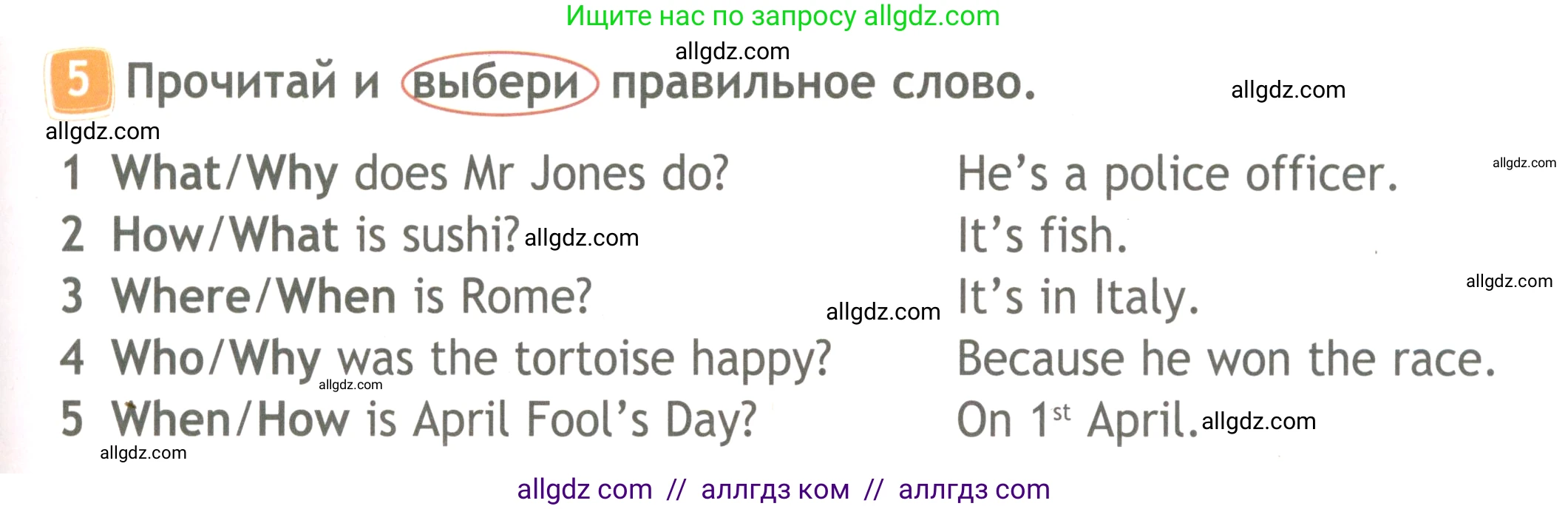 Английский язык (english), 4 класс Рабочая тетрадь (workbook), авторы: Быкова Надежда Ильинична (Bykova Nadezhda), Дули Дженни (Dooley Jenny), Поспелова Марина Давидовна (Pospelova Marina), Эванс Вирджиния (Evans Virginia), издательство Просвещение, Москва, 2023, красного цвета, страница 65, номер 5, Условие