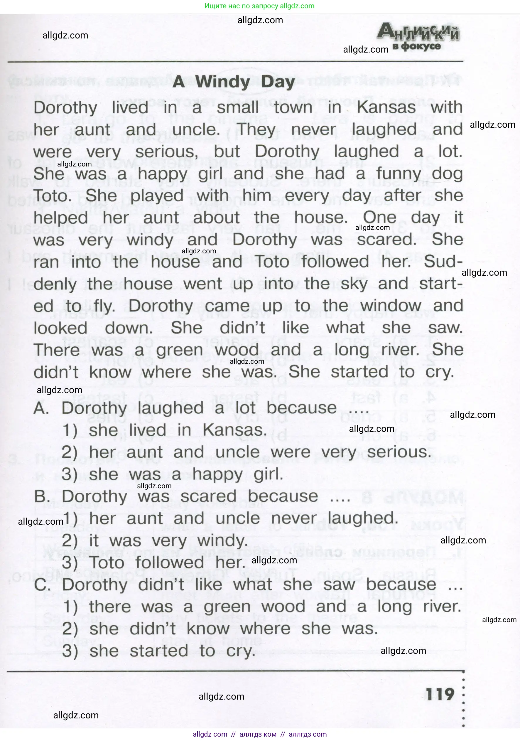 Английский язык (english), 4 класс Сборник упражнений, авторы: Быкова Надежда Ильинична (Bykova Nadezhda), Поспелова Марина Давидовна (Pospelova Marina), издательство Просвещение, Москва, 2023, оранжевого цвета, страница 119