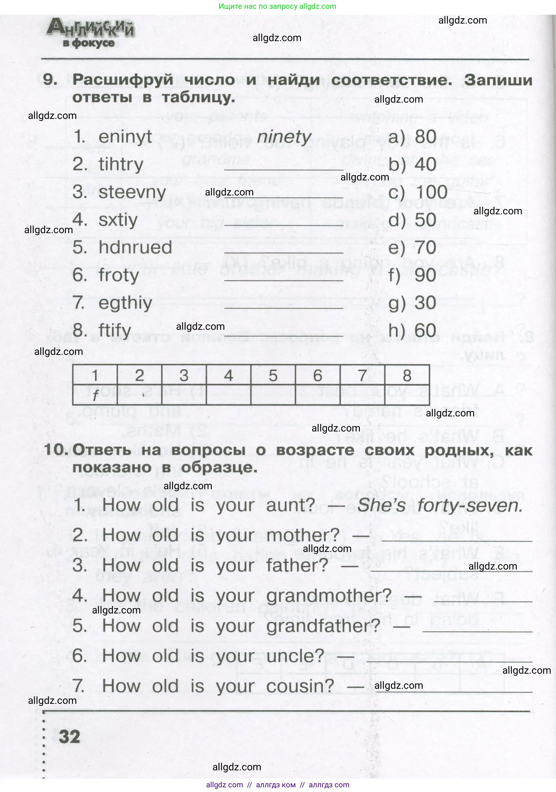 Английский язык (english), 4 класс Сборник упражнений, авторы: Быкова Надежда Ильинична (Bykova Nadezhda), Поспелова Марина Давидовна (Pospelova Marina), издательство Просвещение, Москва, 2023, оранжевого цвета, страница 32